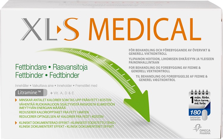 Xl-S Medical Fettbindare Viktminskning 180 tabletter