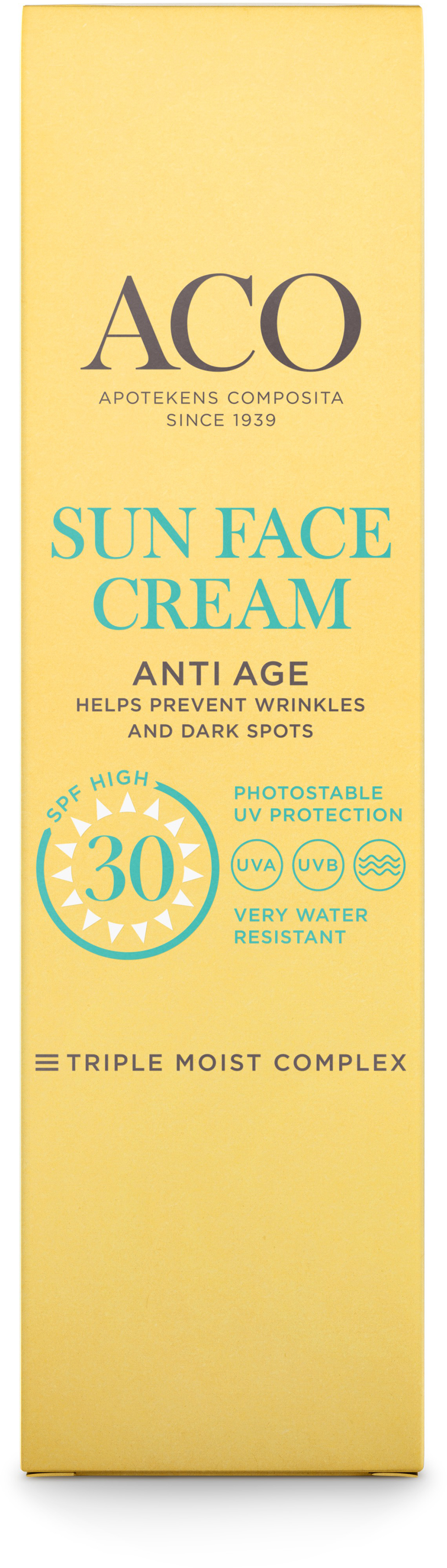 Aco Sun Face Cream Anti Age Solskydd Ansikte SPF30 40 ml