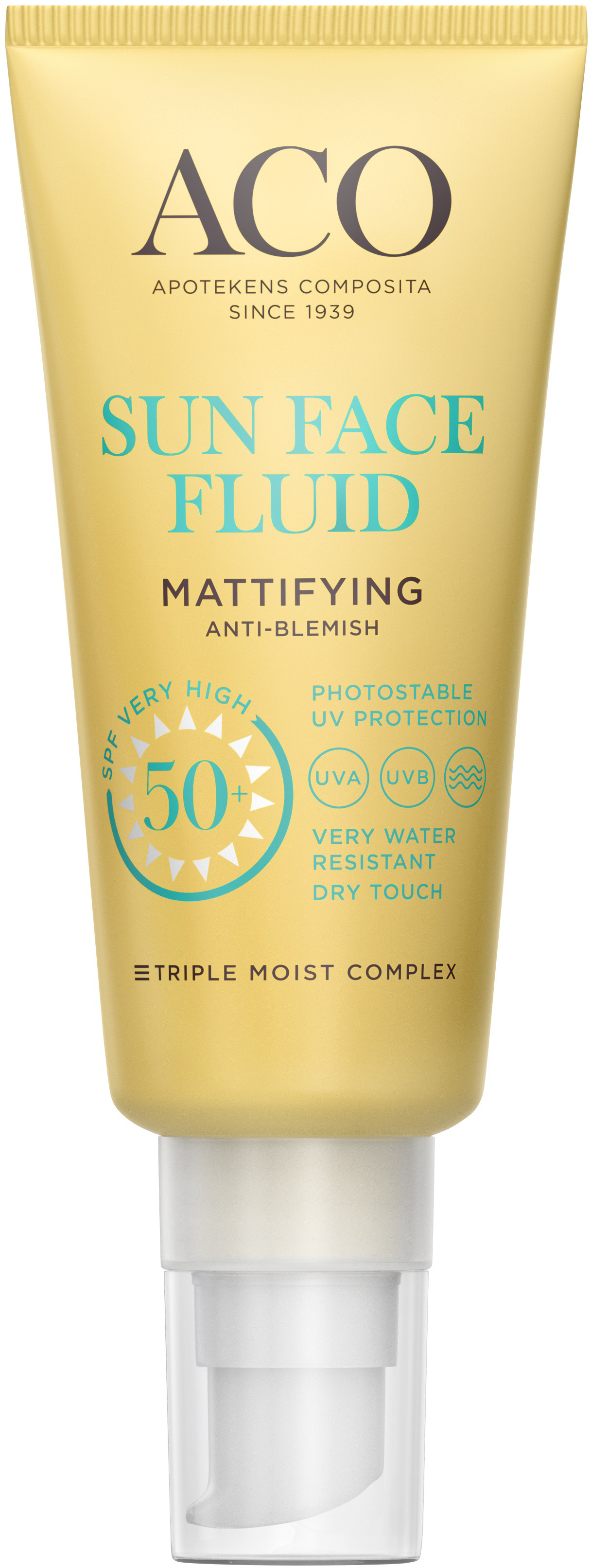 Aco Sun Face Mattifying Fluid SPF50+ Solskydd Ansikte 40 ml