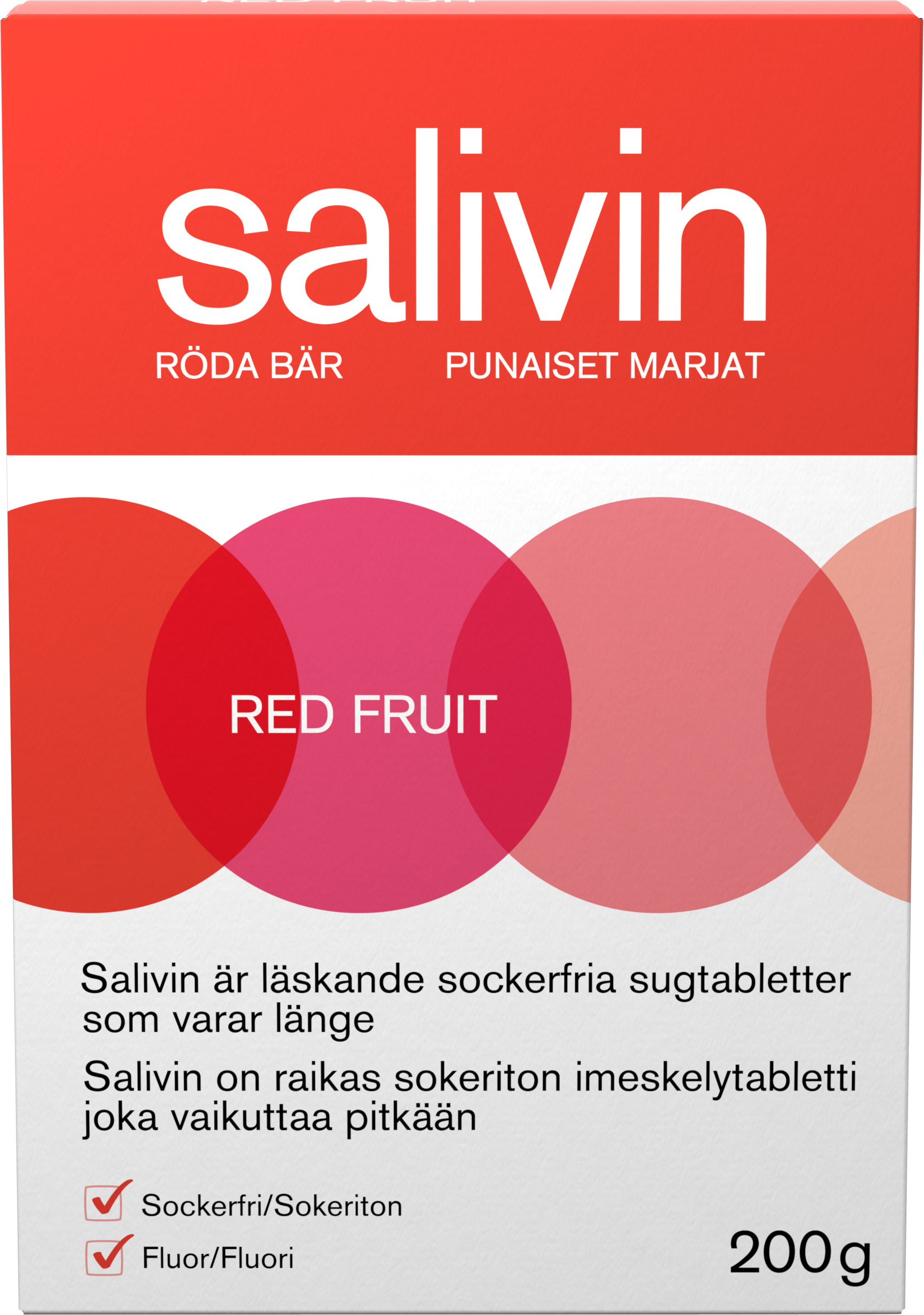 Salivin Sugtabletter Vid Muntorrhet Röda Bär 200 g