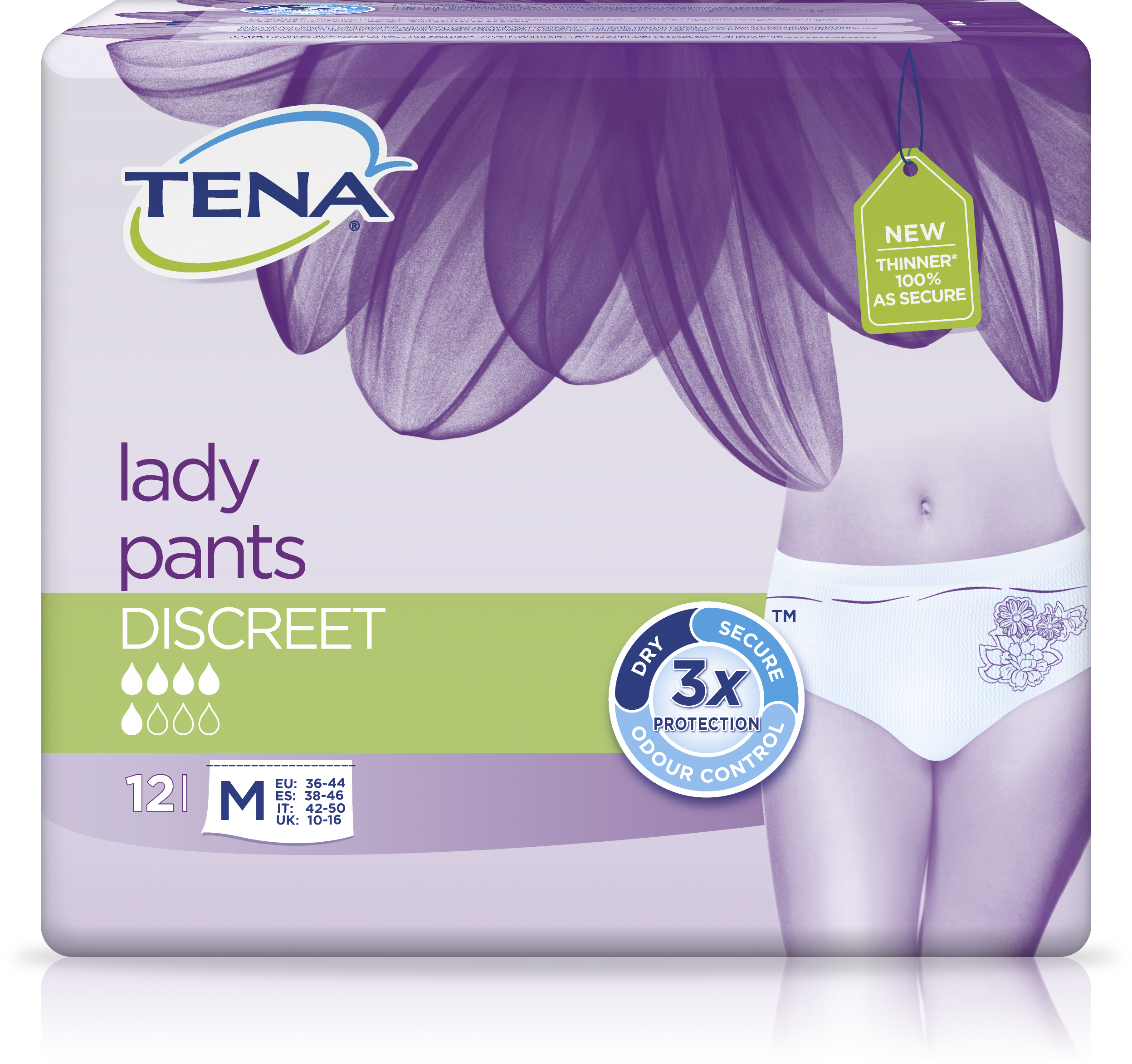 Tena Lady pants discreet medium 12 st