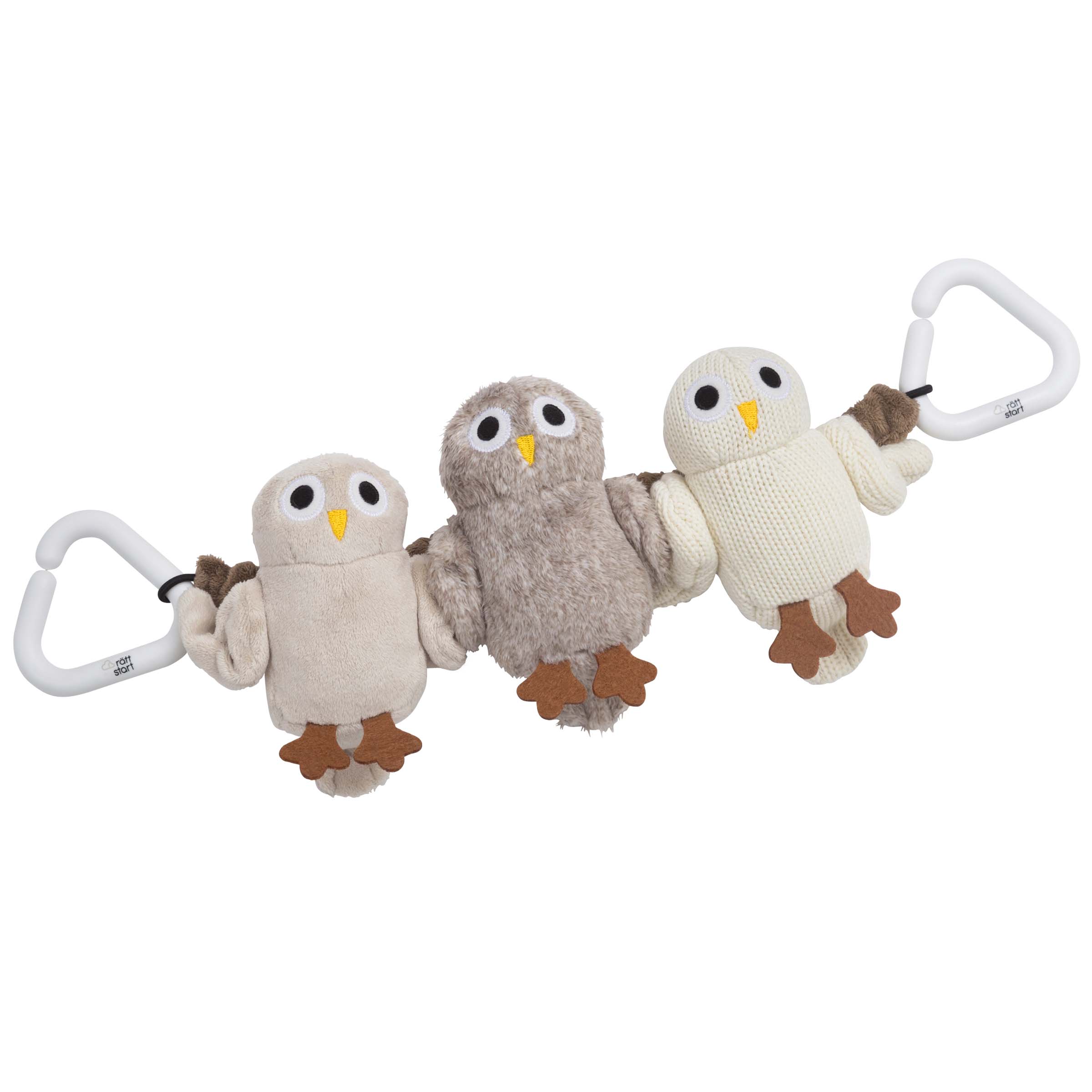 OWLS Barnvagnsleksak Baby Owls 3 figurer