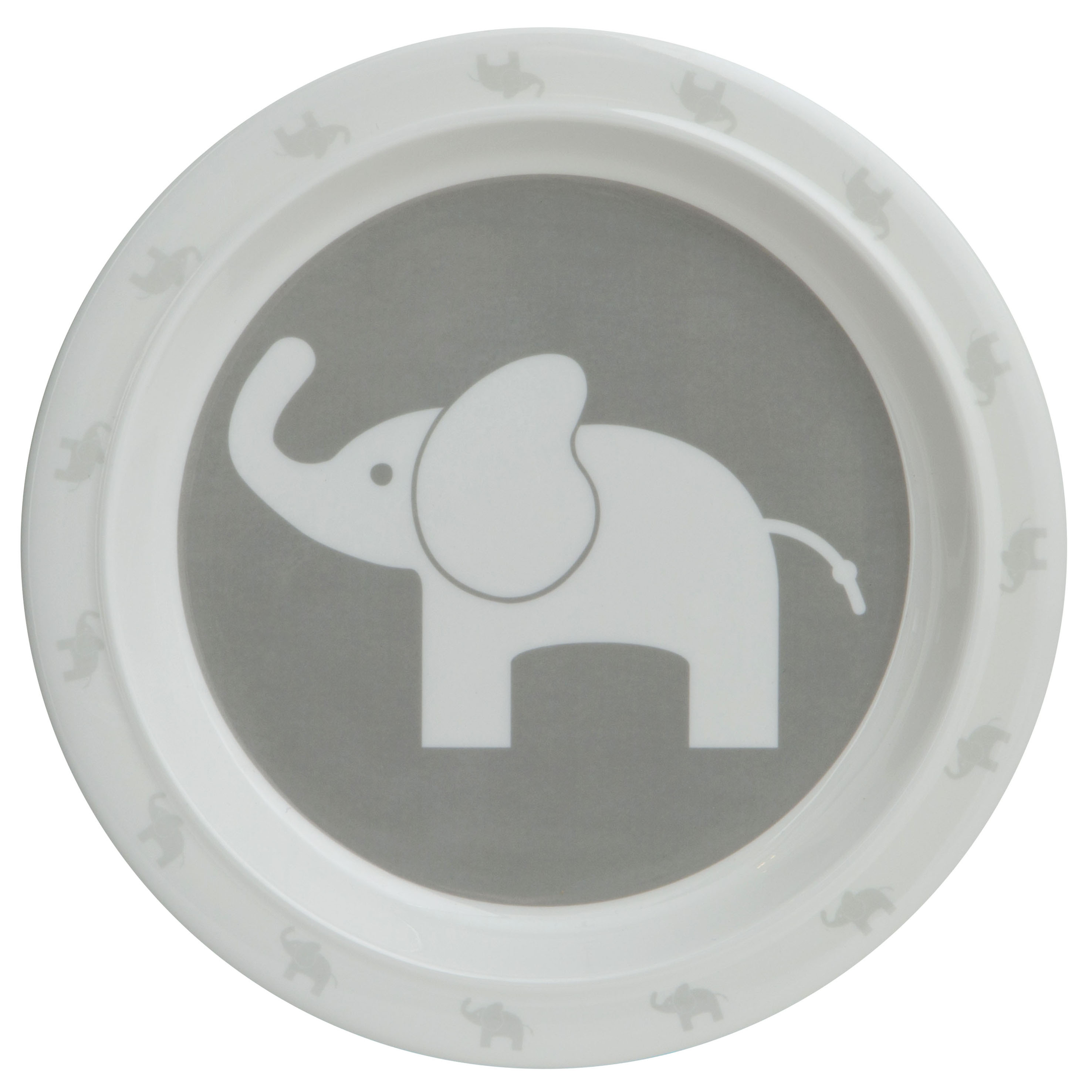 Elefant Flat Tallrik Grå 1 st