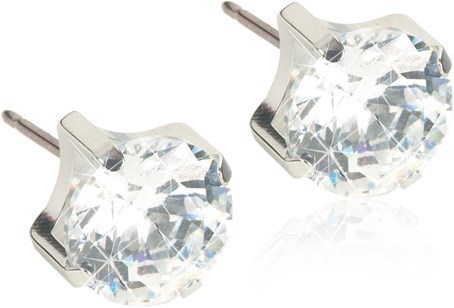 Blomdahl Örhängen ST Tiffany 5 mm CZ White 1 par
