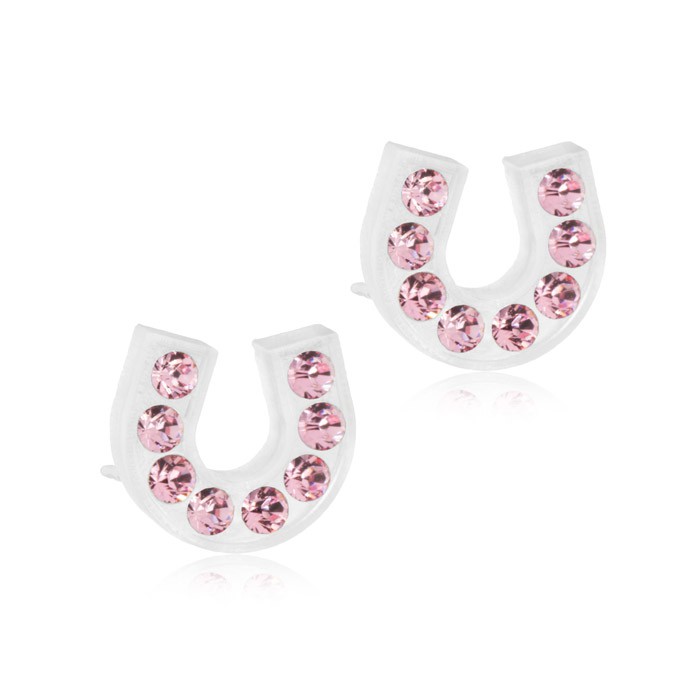Blomdahl Örhängen MP Brilliance Horseshoe 7 mm Light Rose 1 par