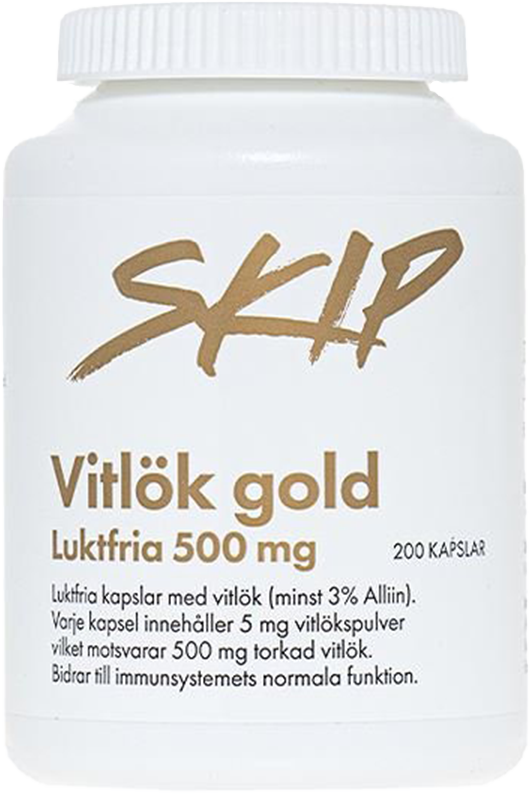 Skip Vitlök Gold 500 mg 200 kapslar