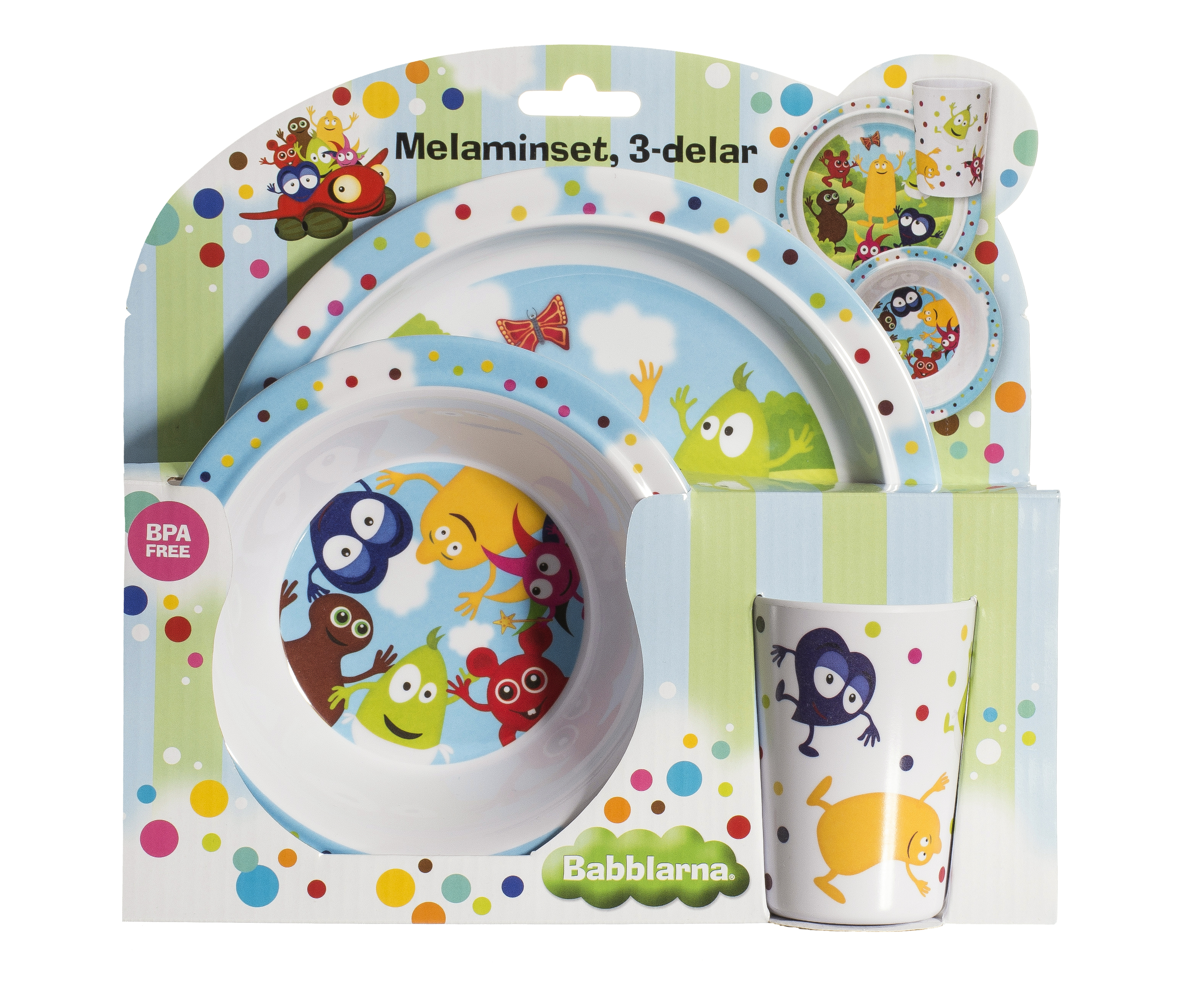 Babblarna Melaminset 3 delar