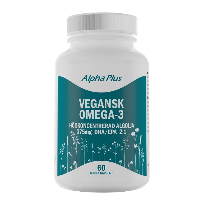 Alpha Plus Vegansk Omega-3 60 mjuka kapslar