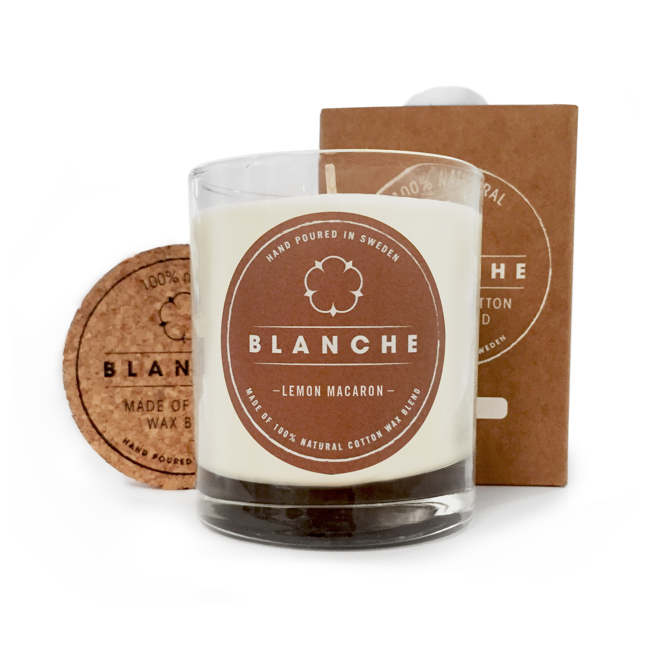 Blanche Lemon Macaron Doftljus Large 1 st