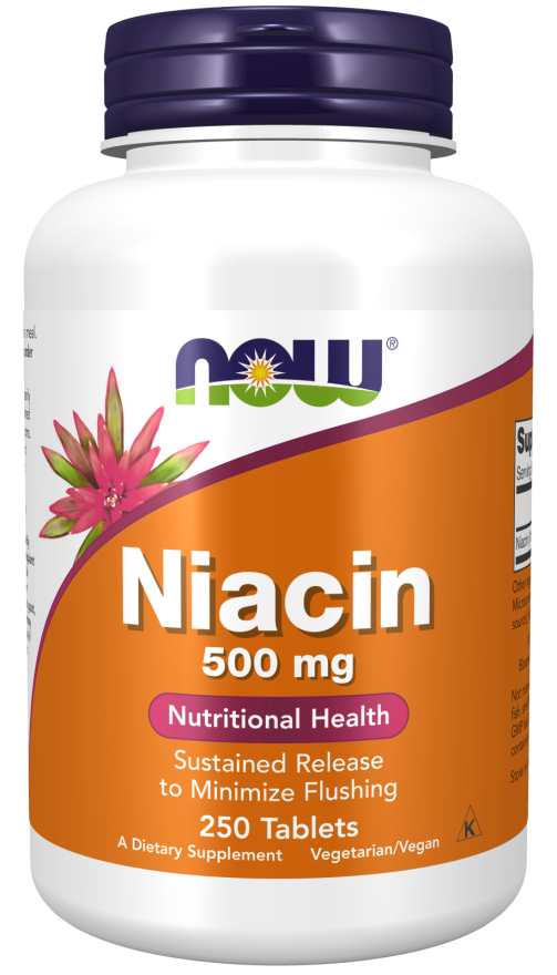 NOW Niacin 500mg 250  tabletter