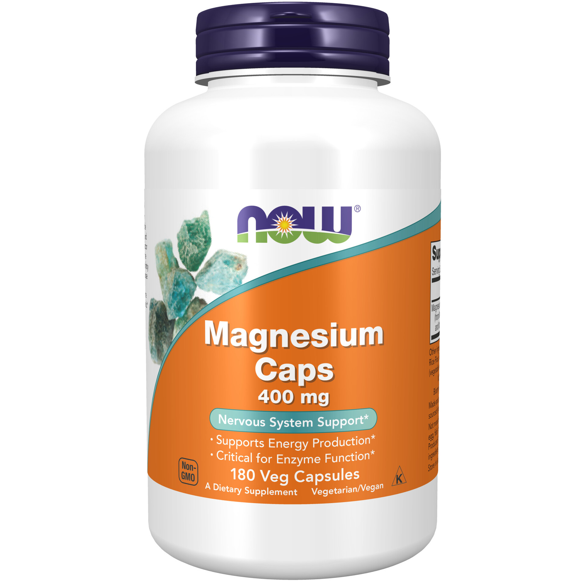 NOW Foods Magnésium 400 Mg - 180 Gélules, Complément Alimentaire - Neuf Sous Blister