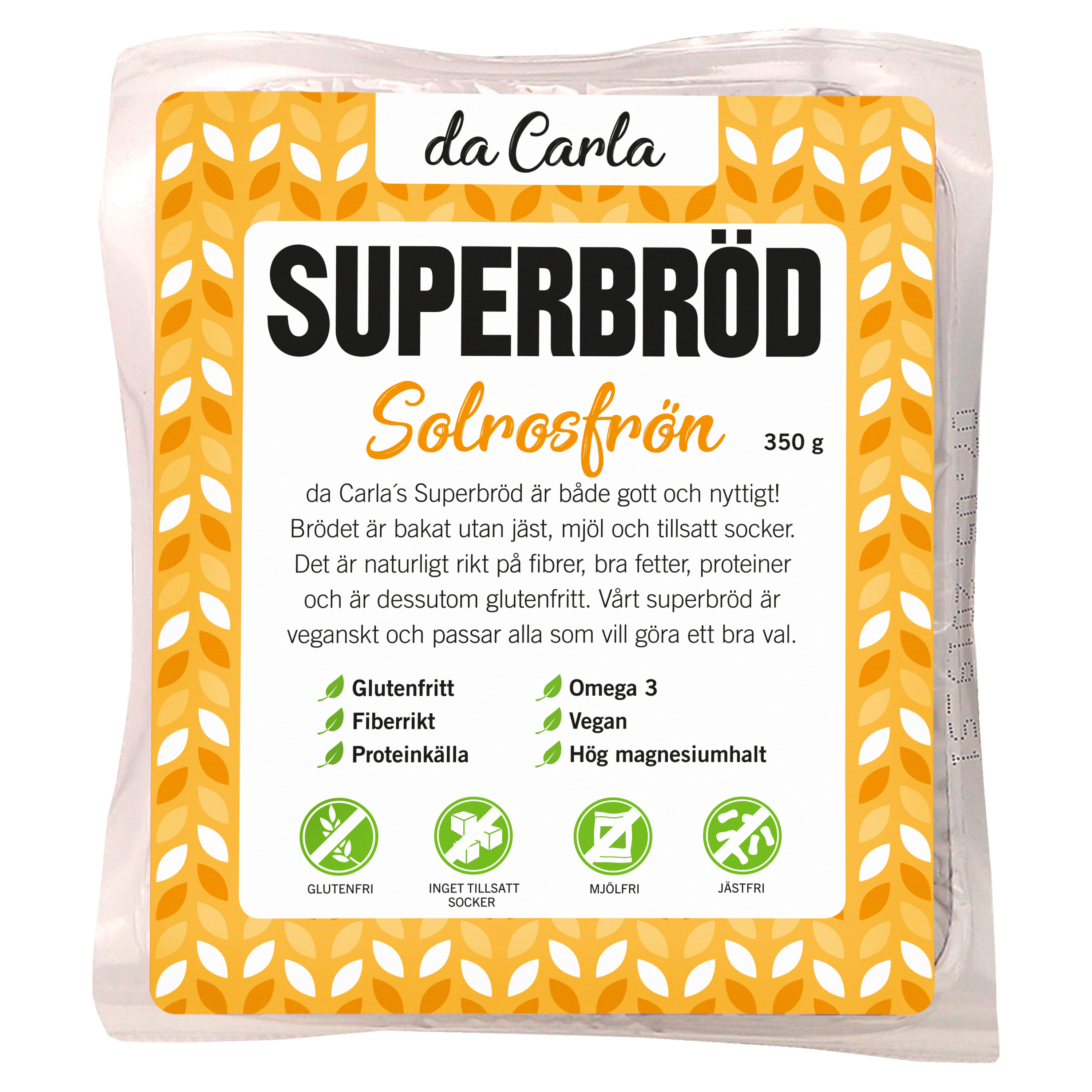 Da Carla Superbröd Solrosfrön 350g