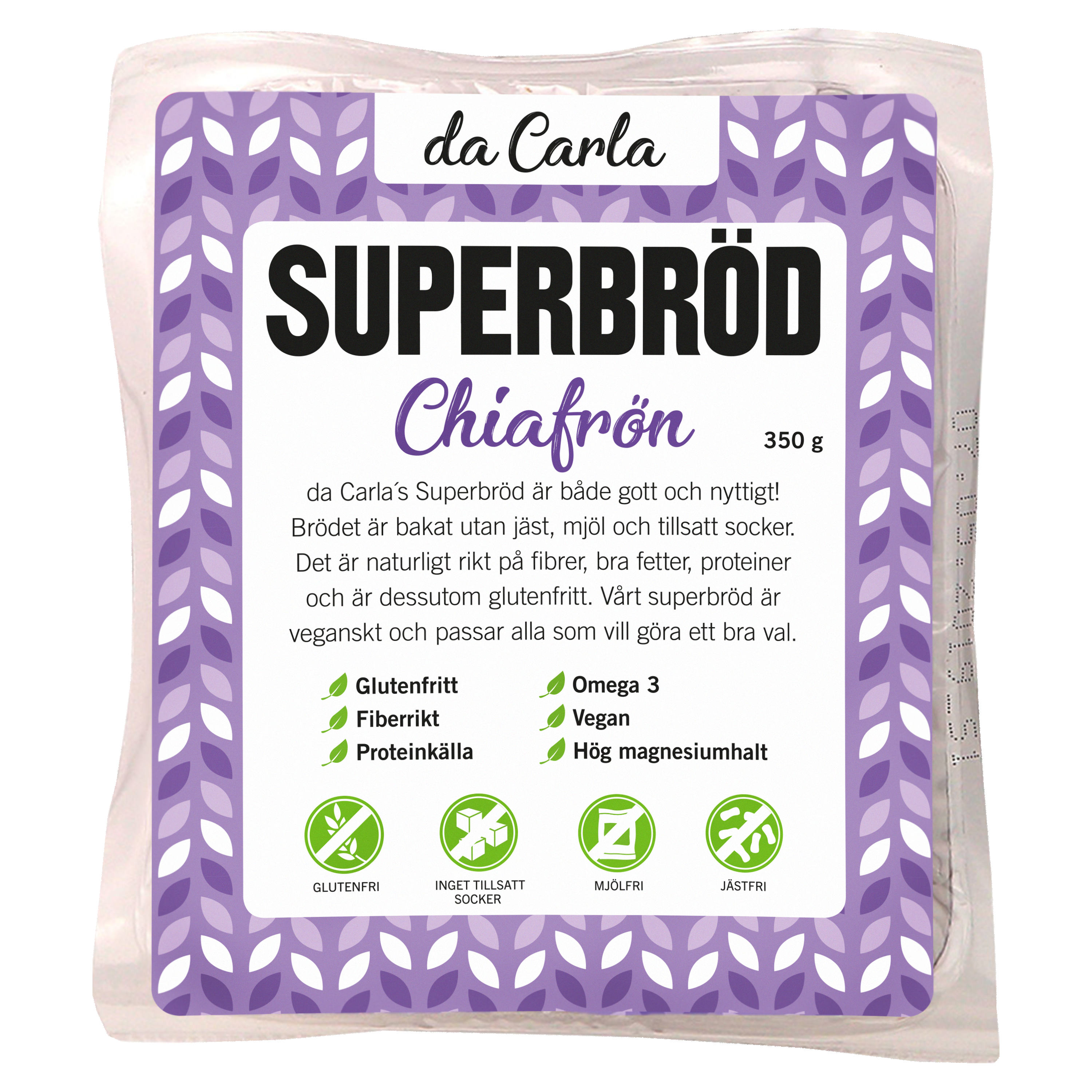 Da Carla Superbröd Chiafrön 350g
