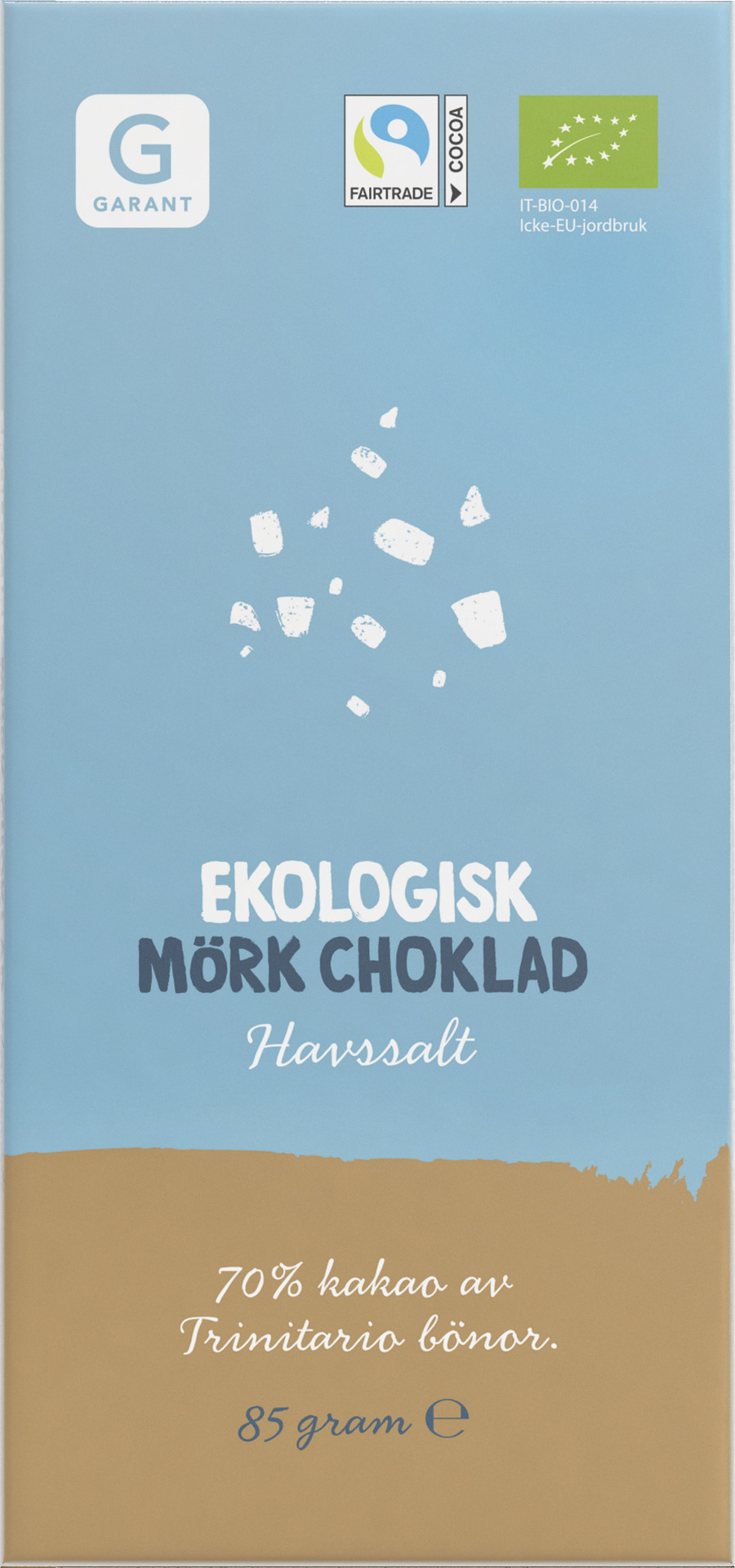 Garant Eko Dark chocolate 70% seasalt 85 g