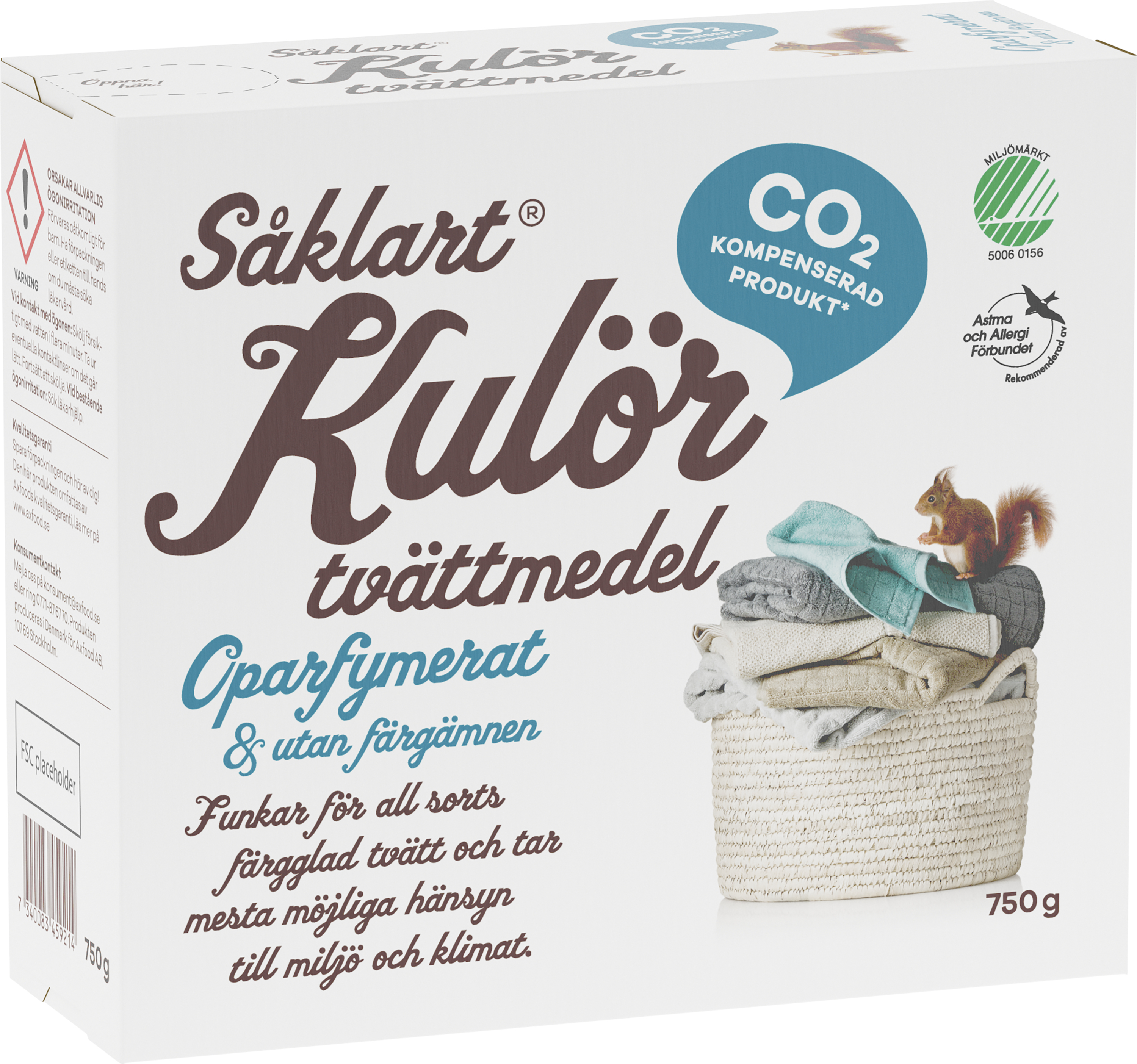 Såklart Tvättmedel Kulör 750 g