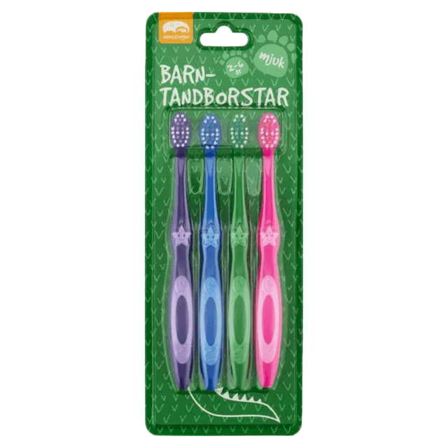 Minstingen Barntandborstar 4 st