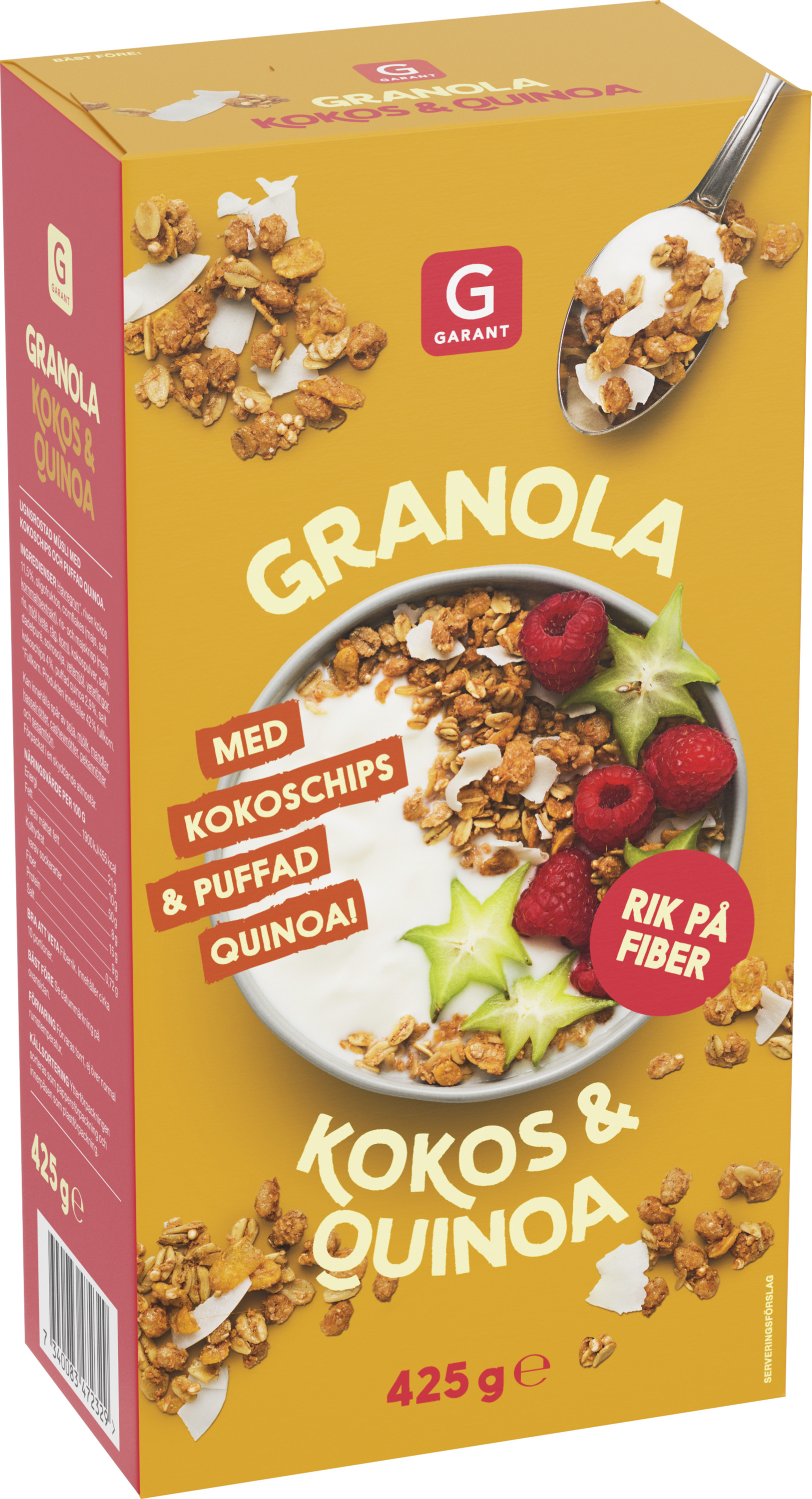 Köp Garant Granola Kokos & Quinoa 425 g Apohem