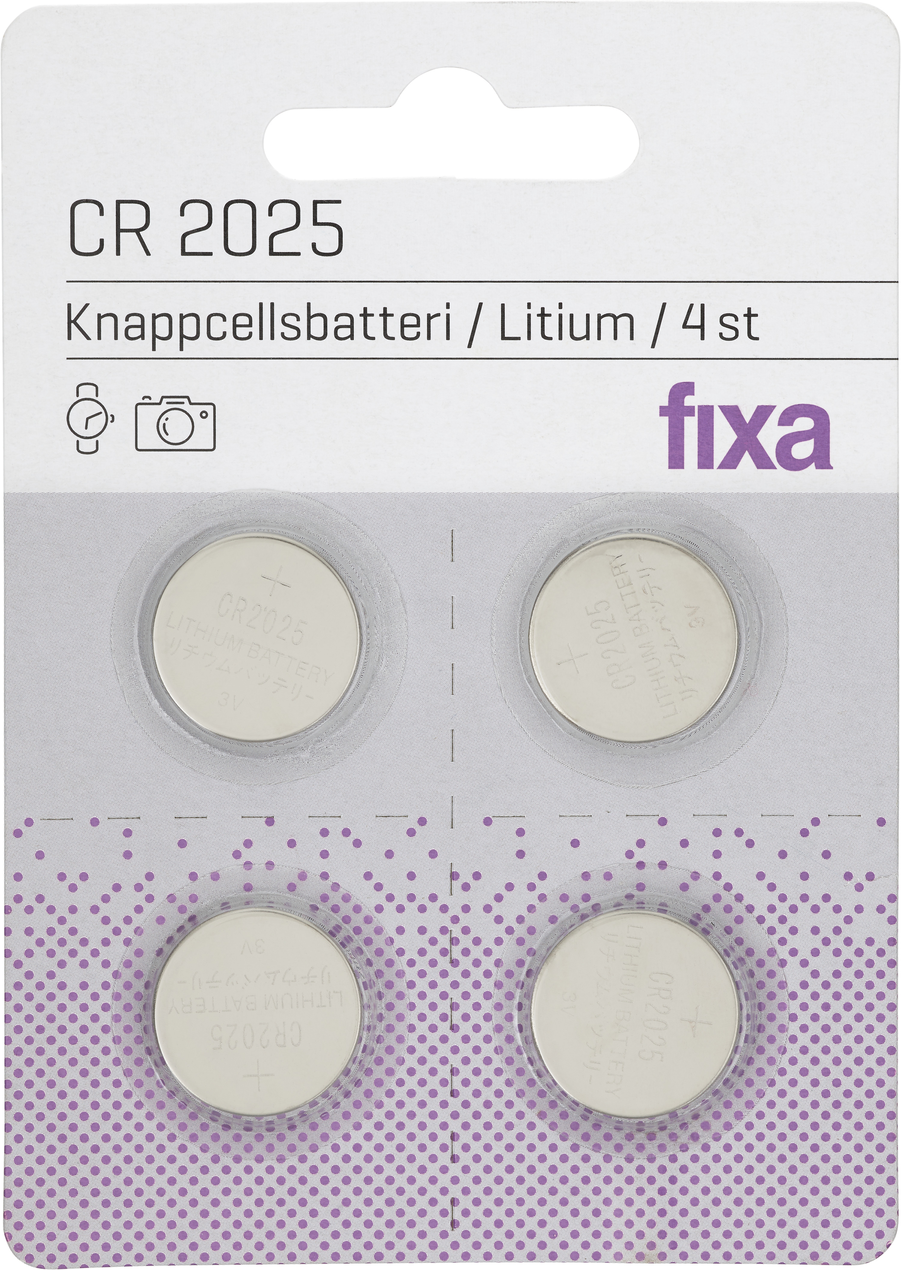 Fixa Knappcellsbatteri 2025 4 st