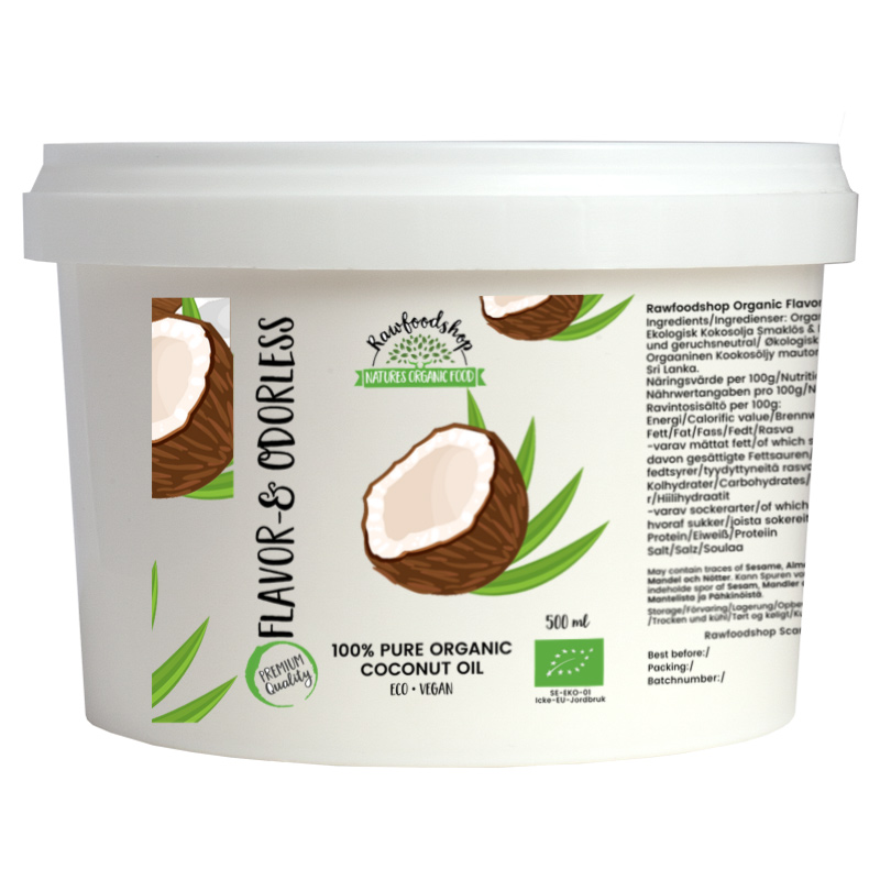 Rawfoodshop Kokosolja Smak & Doftfri Eko 500 ml