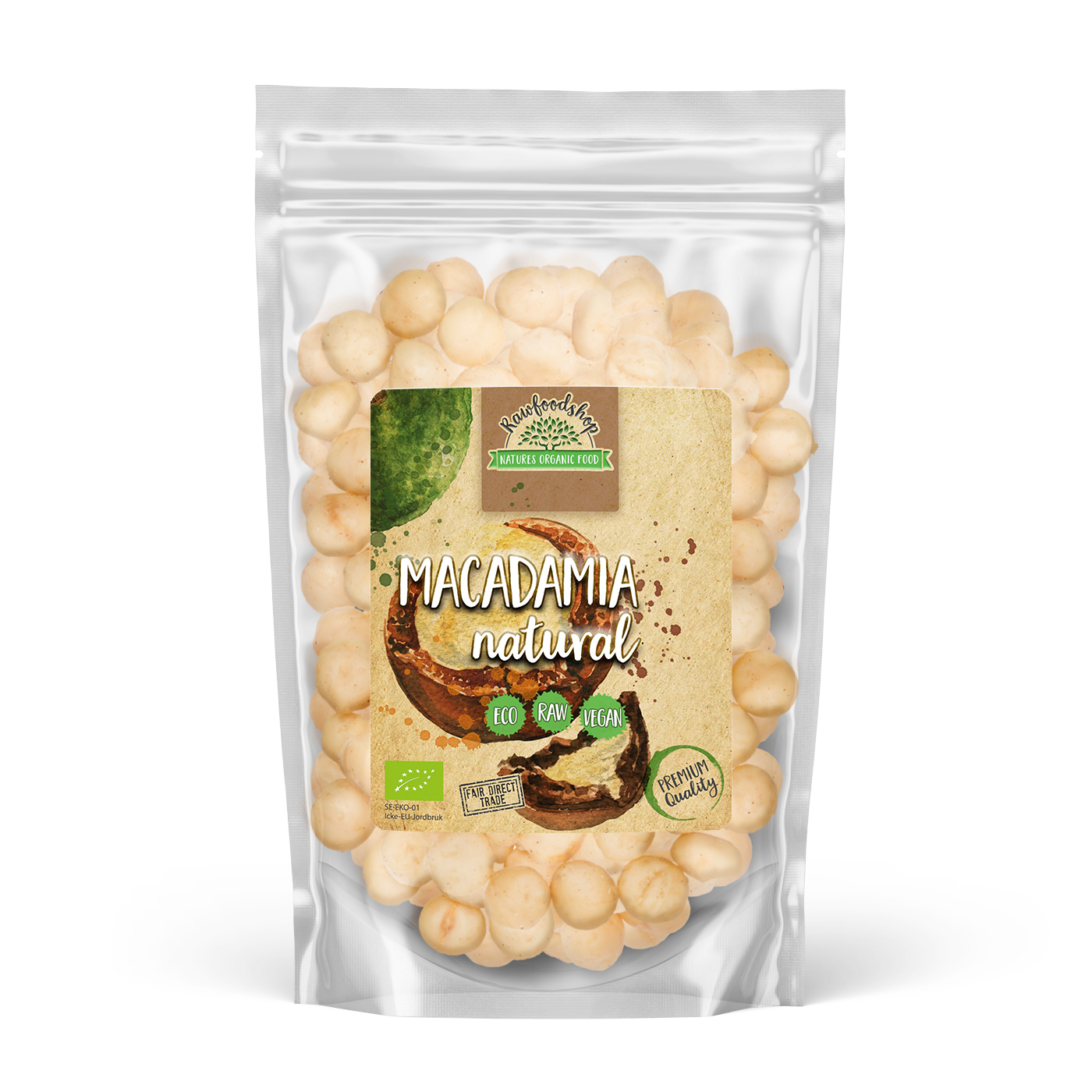 Rawfoodshop Macadamianötter Eko 500 g