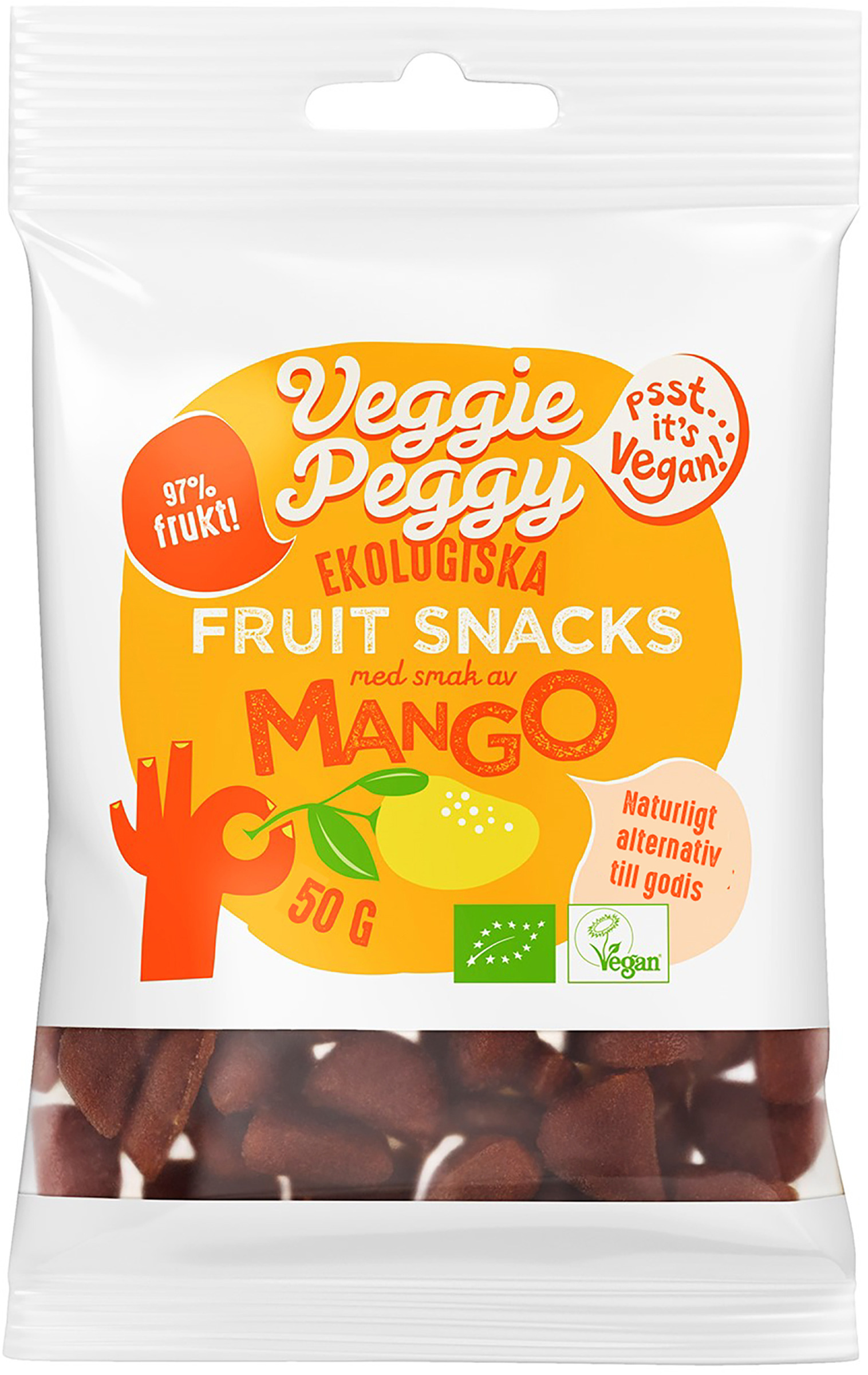 Veggie Peggy Fruktgodis Mango 50 g