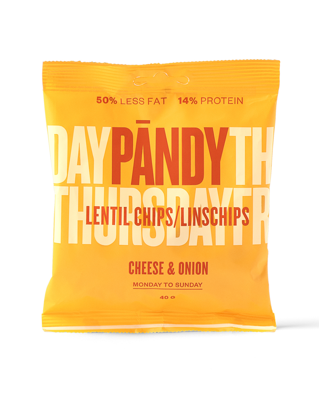 Pändy Lentil Chips Cheese and Onion 40 g