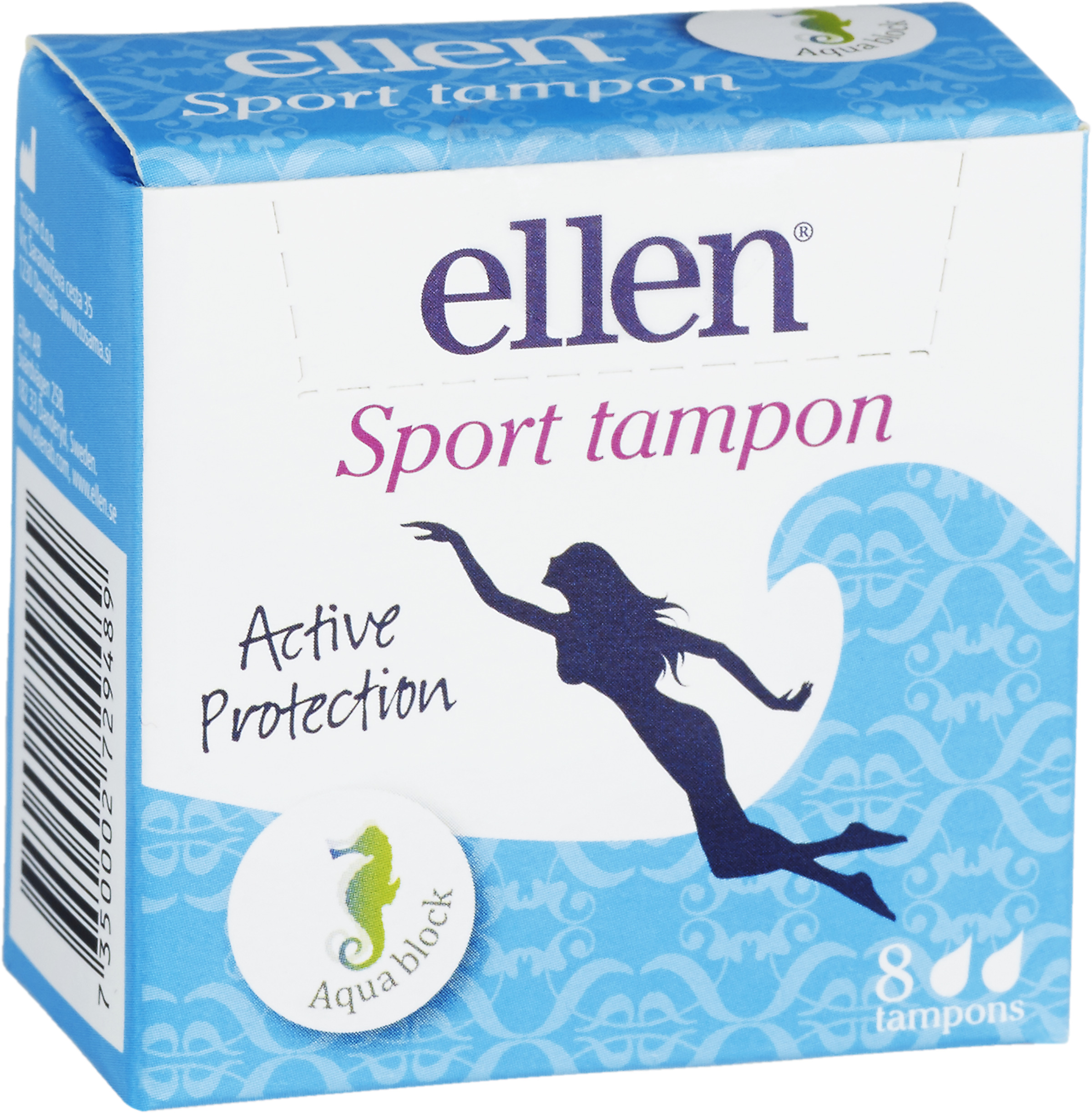 Ellen Sport Tampong Aqua Block 8 st