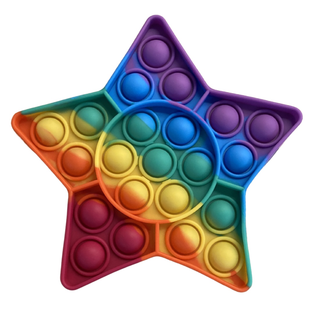 Medinu Fidget Pop Stjärna Regnbåge 1 st