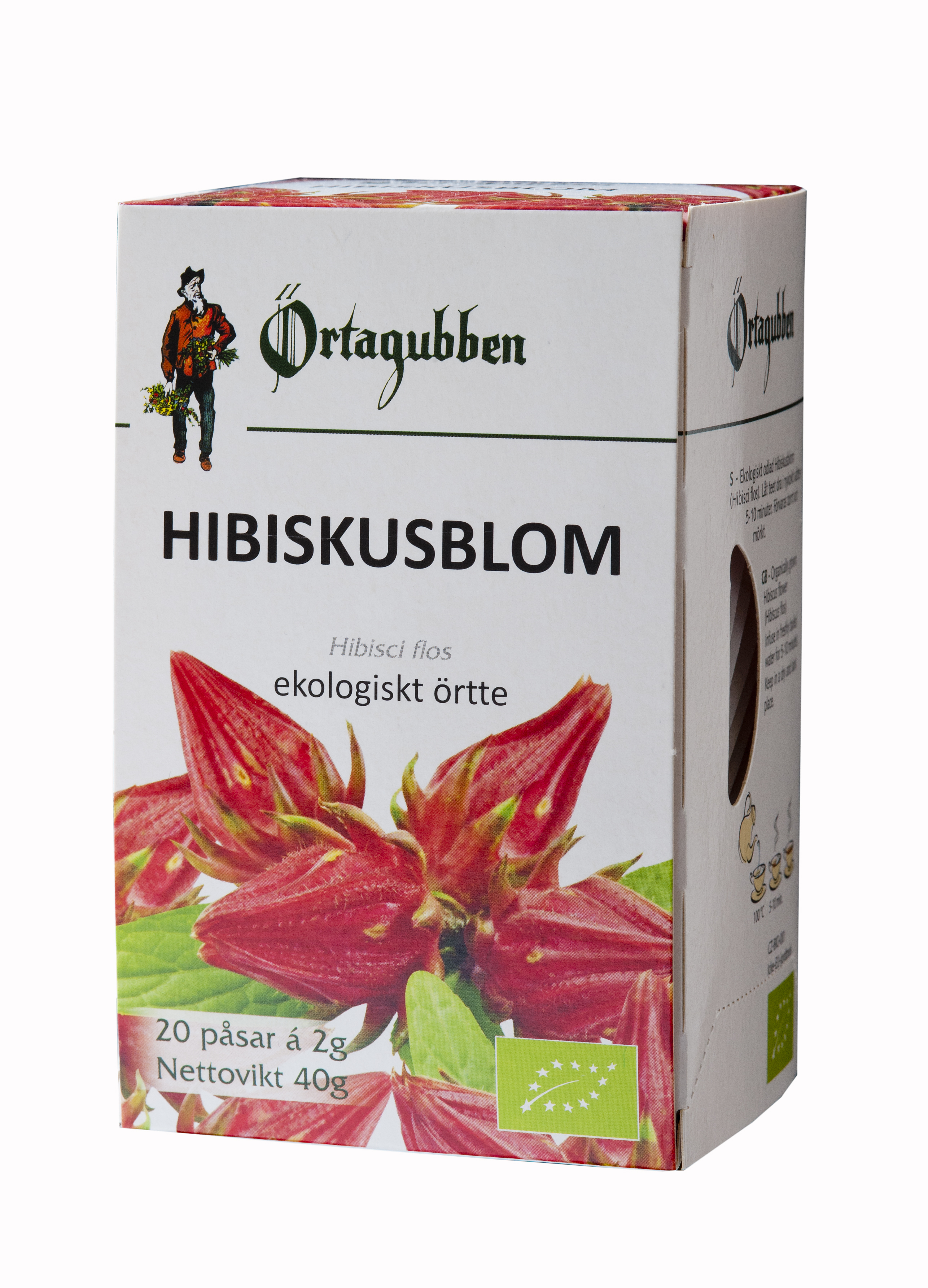 Örtagubben Hibiscusblom blomma Te-påsar 20x2gr