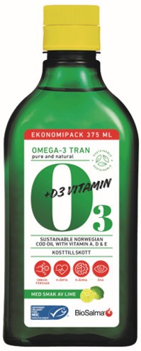 BioSalma Omega-3 Tran Miljömärkt MSC 375 ml