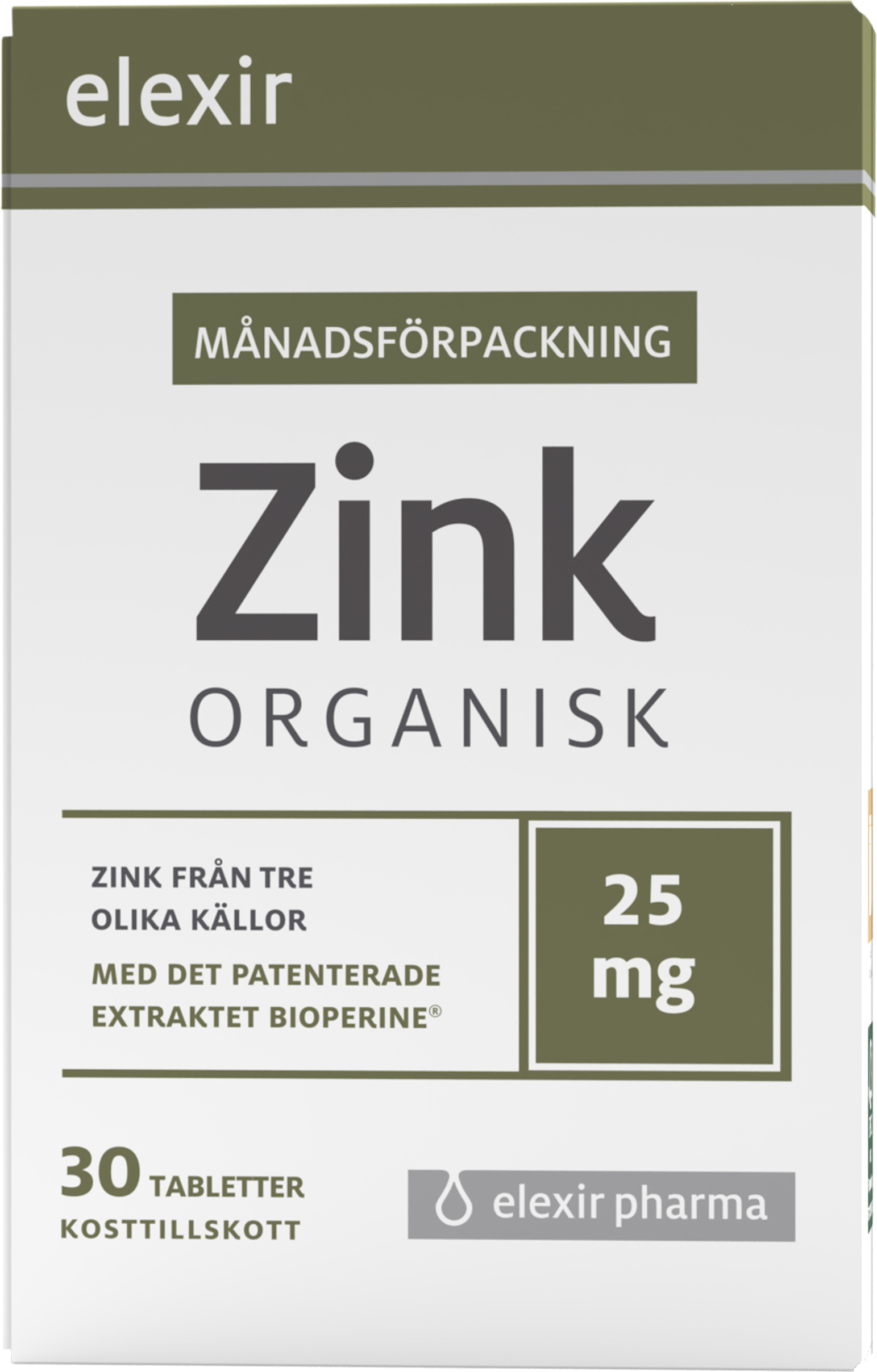 Elexir Pharma Zink Organisk 30 tabletter