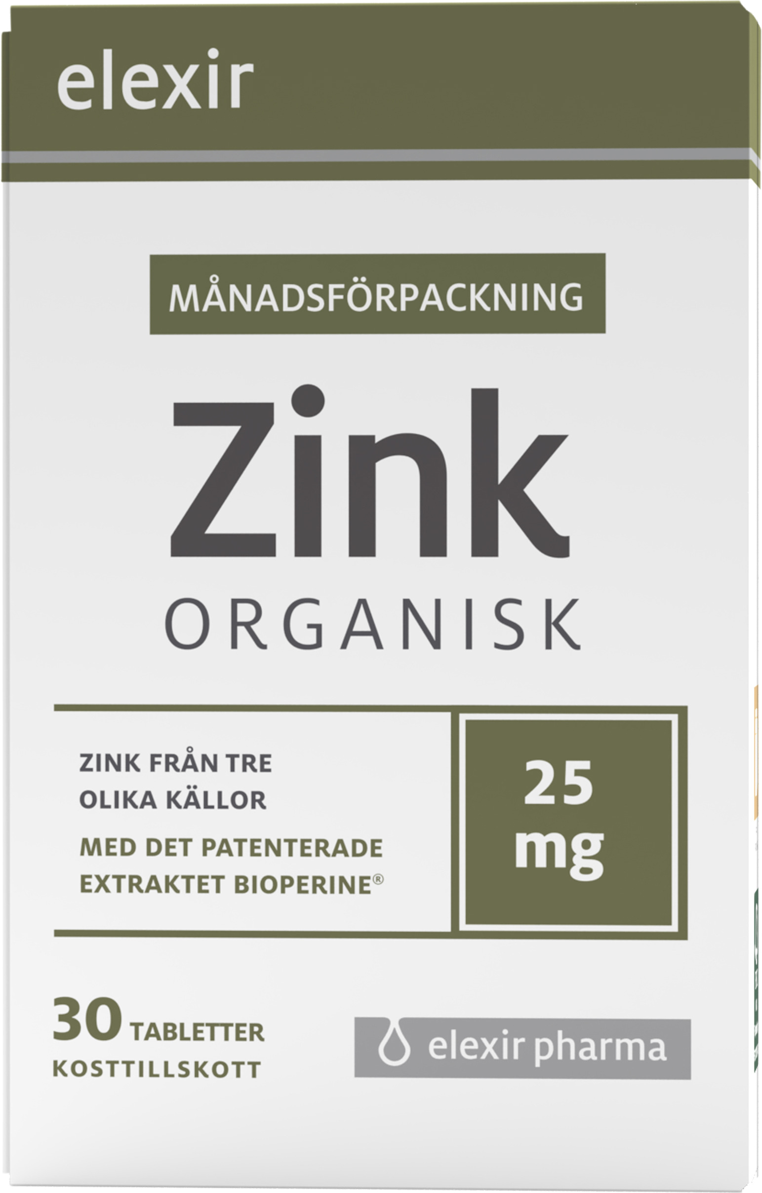 Elexir Pharma Zink Organisk 30 tabletter Elexir Pharma Zink Organisk 30 tabletter