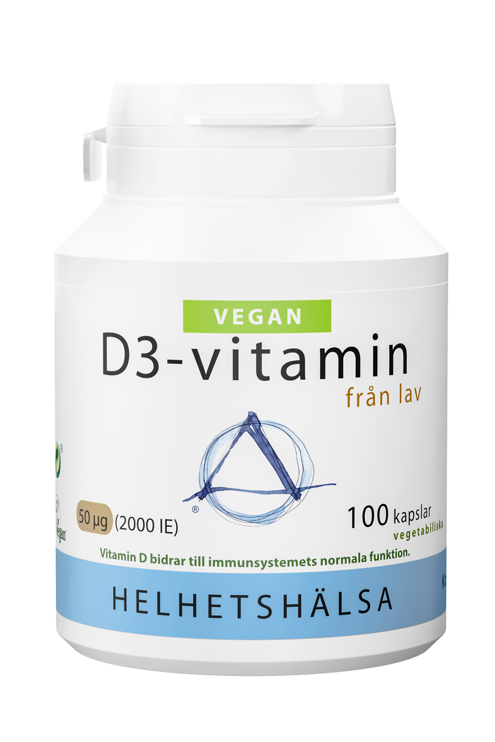 Helhetshälsa D3-vitamin 50 µg Vegan 100 kapslar
