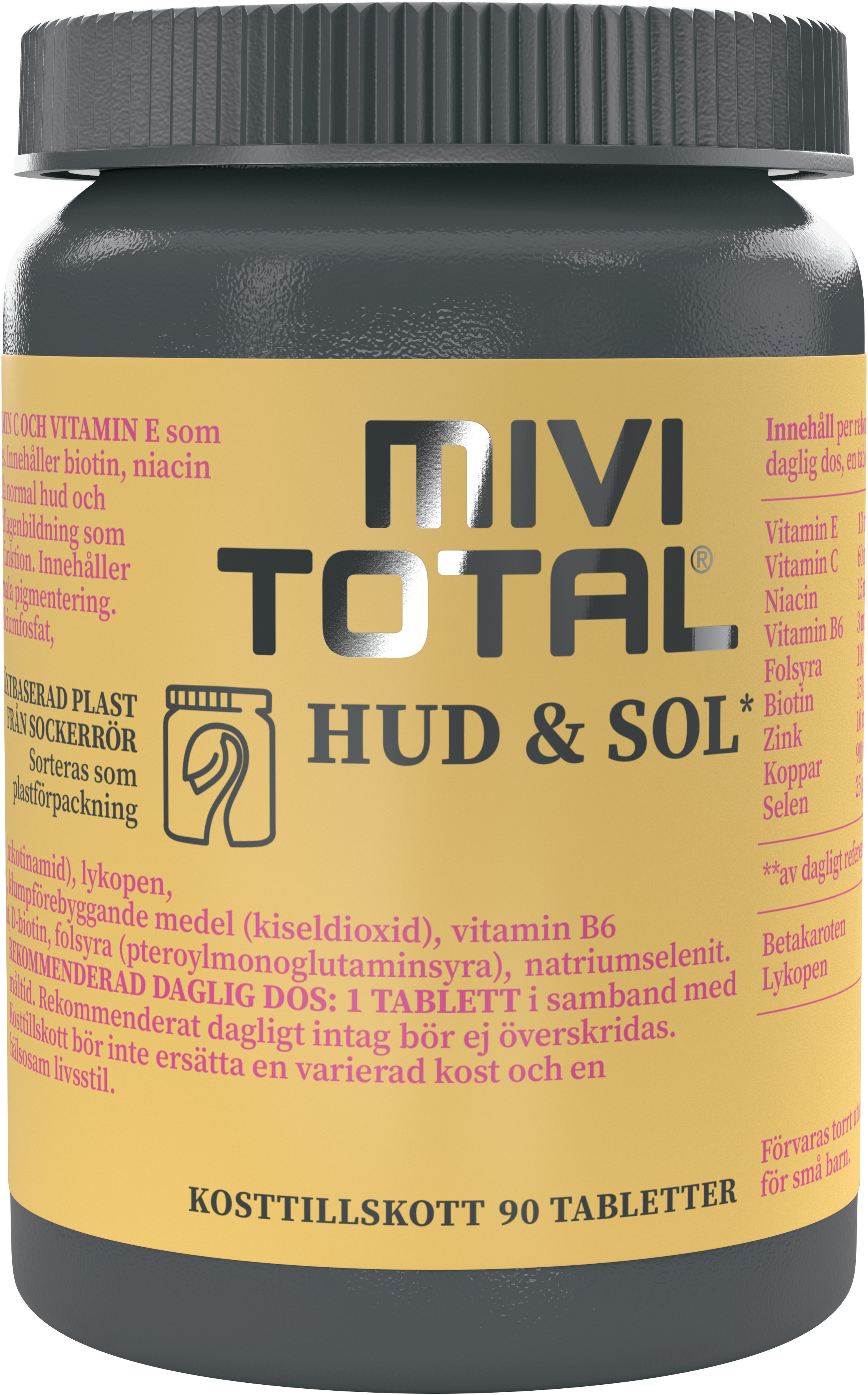 Mivitotal Hud & Sol 90 tabletter