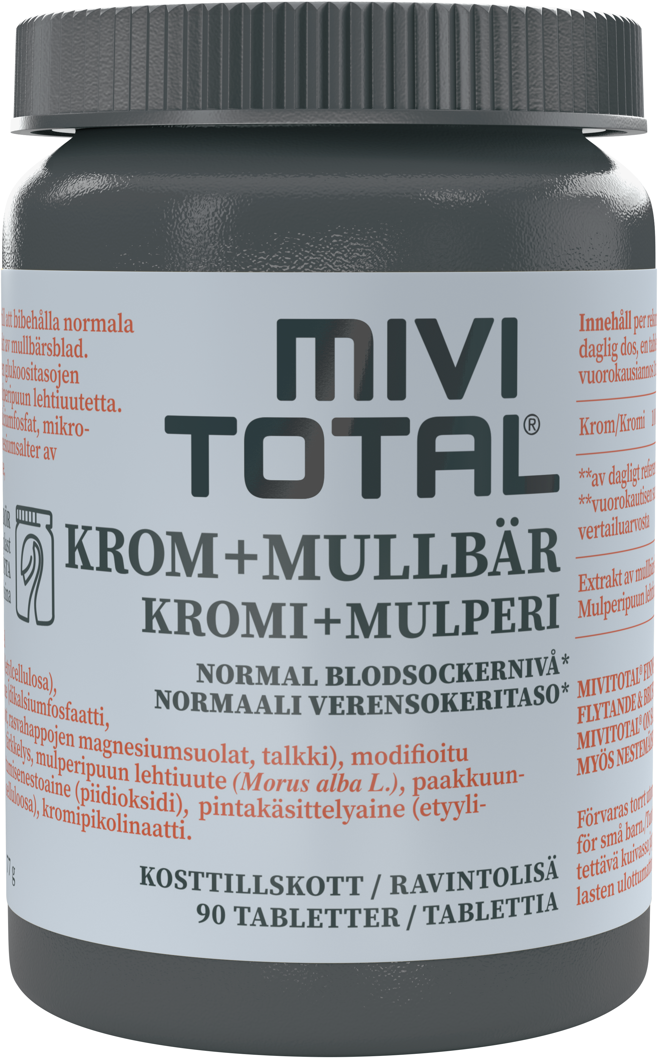 Mivitotal Krom+Mullbär 90 tabletter
