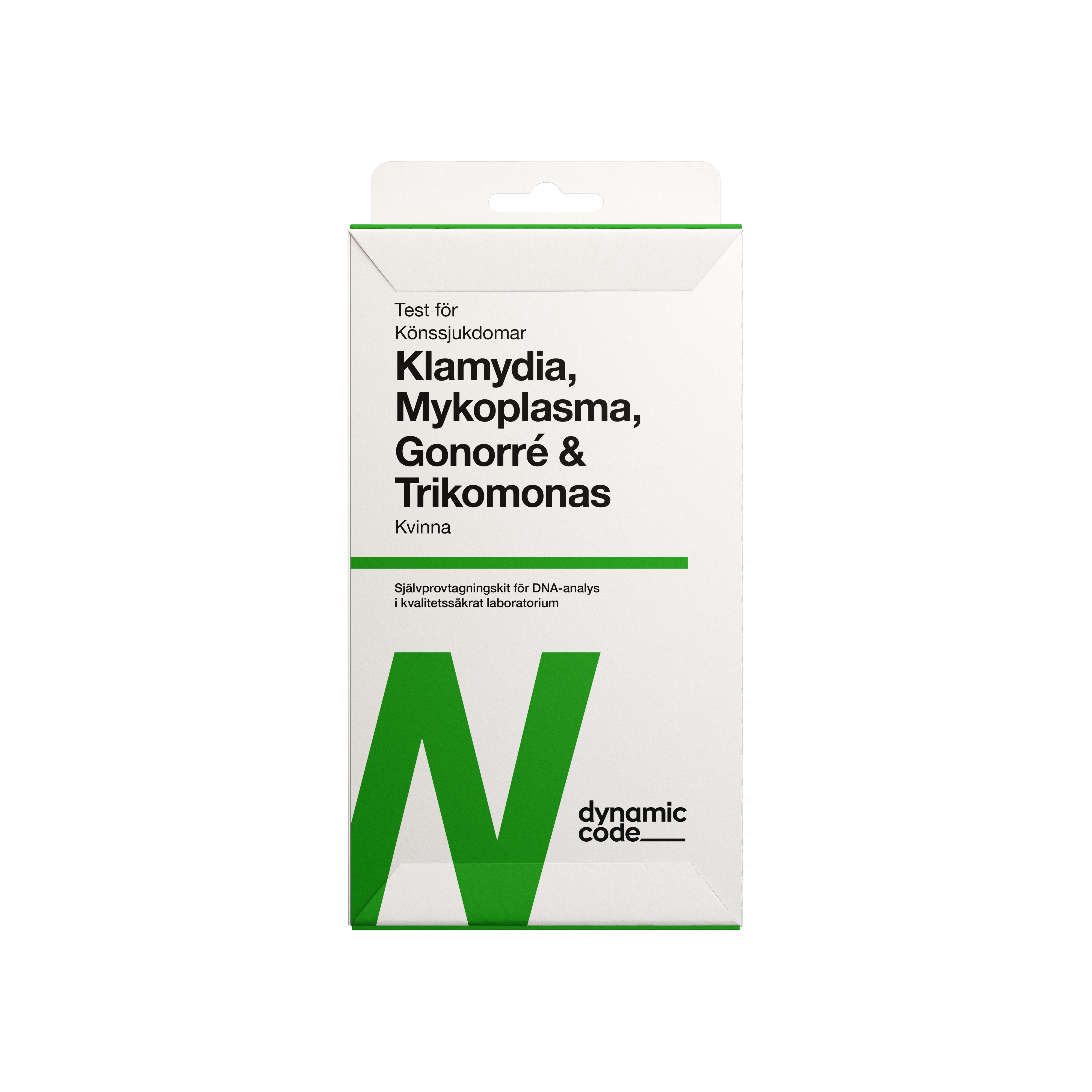 Dynamic Code Test Med Självprovtagning för fyra Könssjukdomar- Kvinna