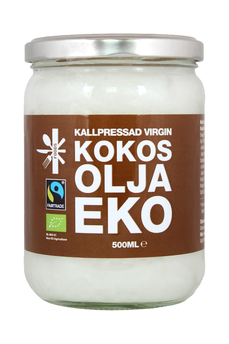 Superfruit Foods Kokosolja Kallpressad Virgin EKO Fairtrade 500 ml