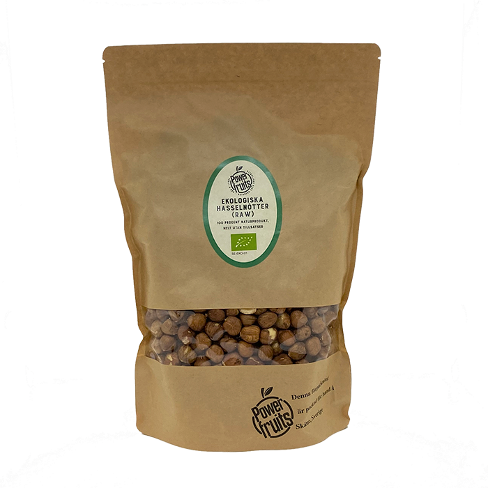 Powerfruits Hasselnötter Eko Raw 500 g