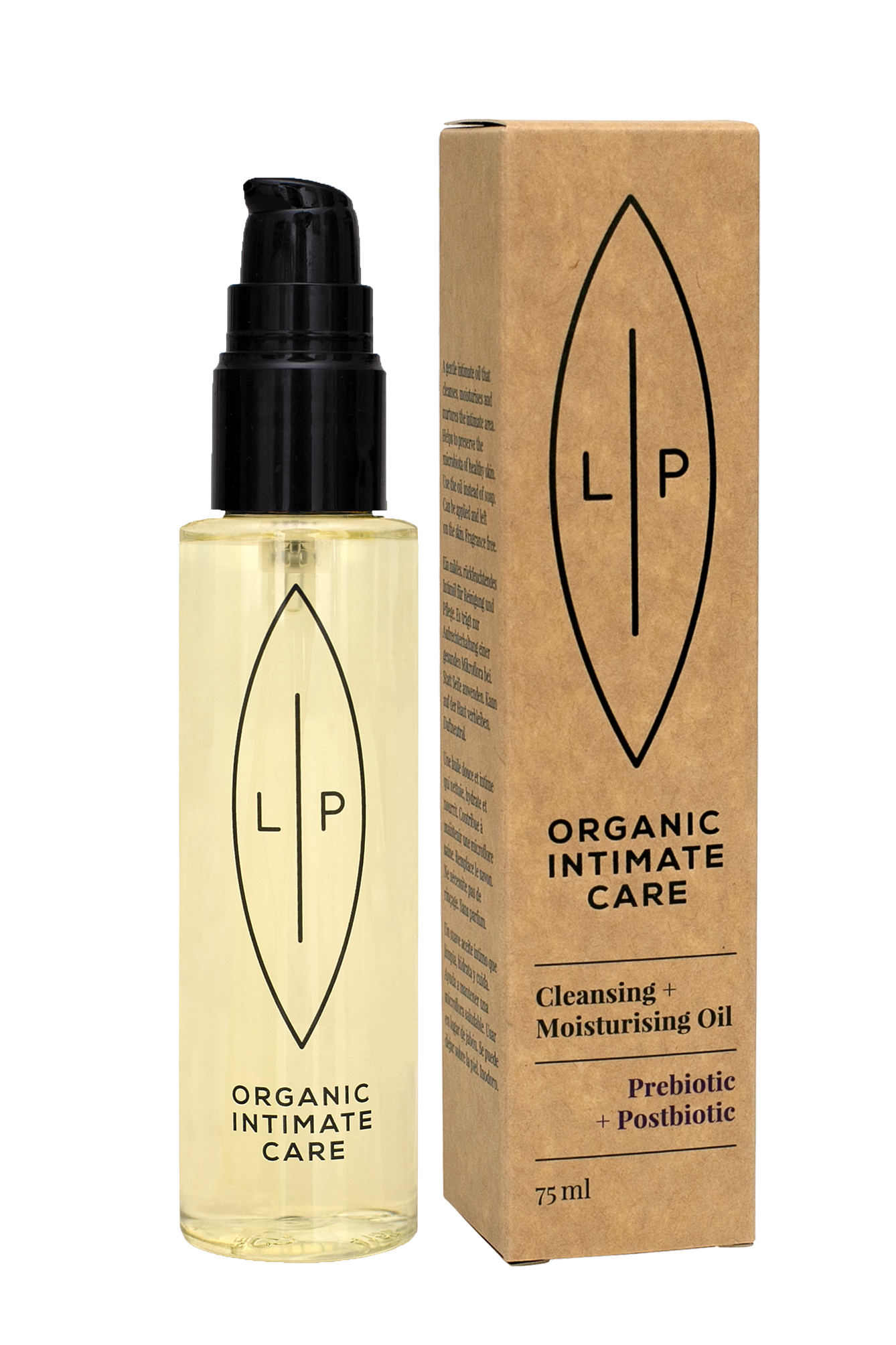 Lip Organic Intimate Care Cleansing + Moisturising Oil Prebiotic + Postbiotic 75 ml