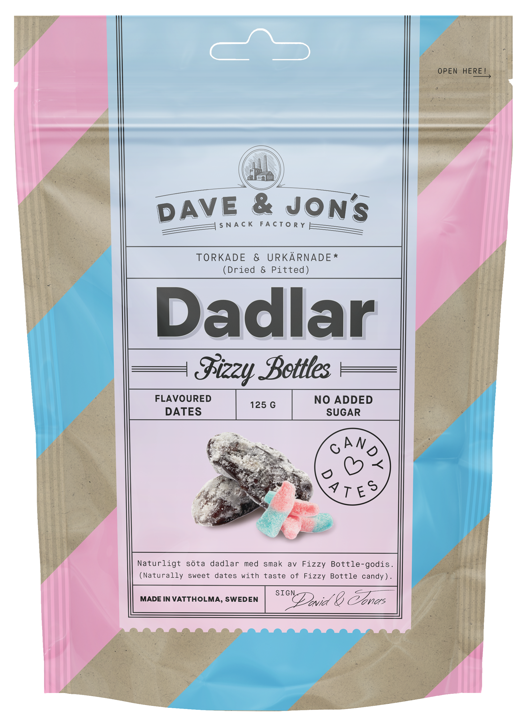 Dave & Jon's Dadlar Fizzy Bottle 125g