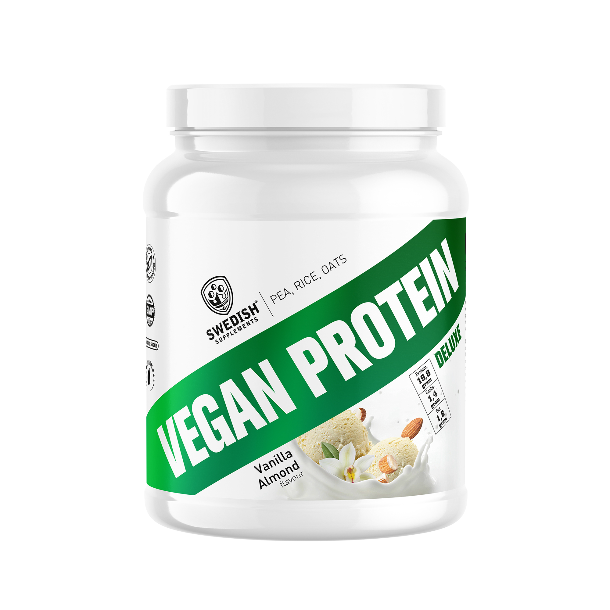 Swedish Supplements Vegan Protein Delux Vanilla Almond 750 g