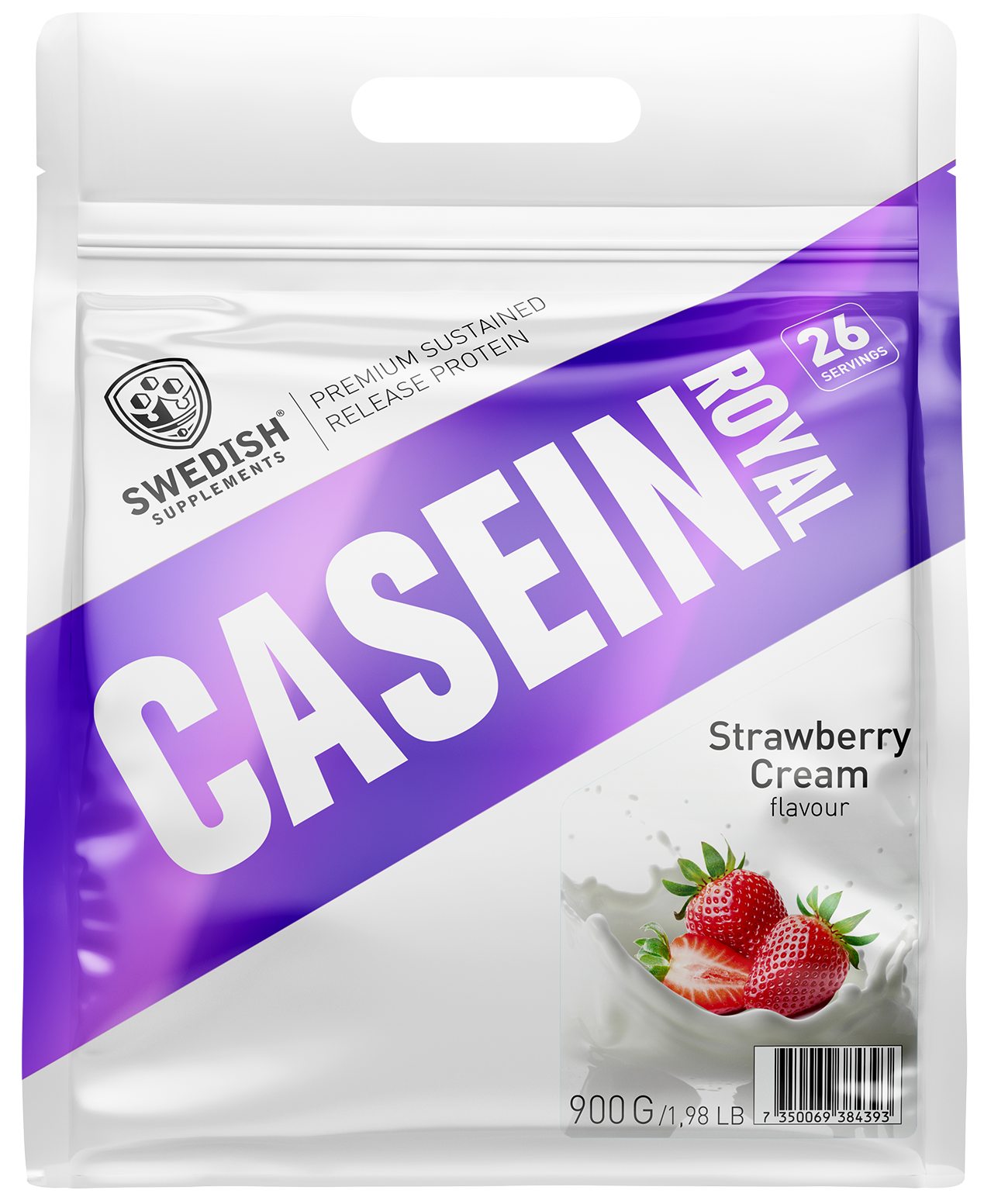 Swedish Supplements Casein Strawberry Cream 900g