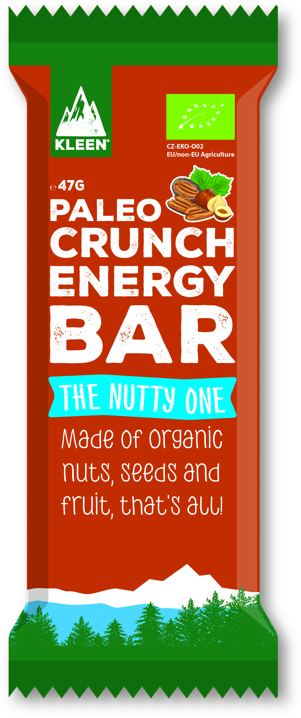 Kleen Sports Nutrition Kleen Paleo Crunch Energy Bar The Nutty One 47g