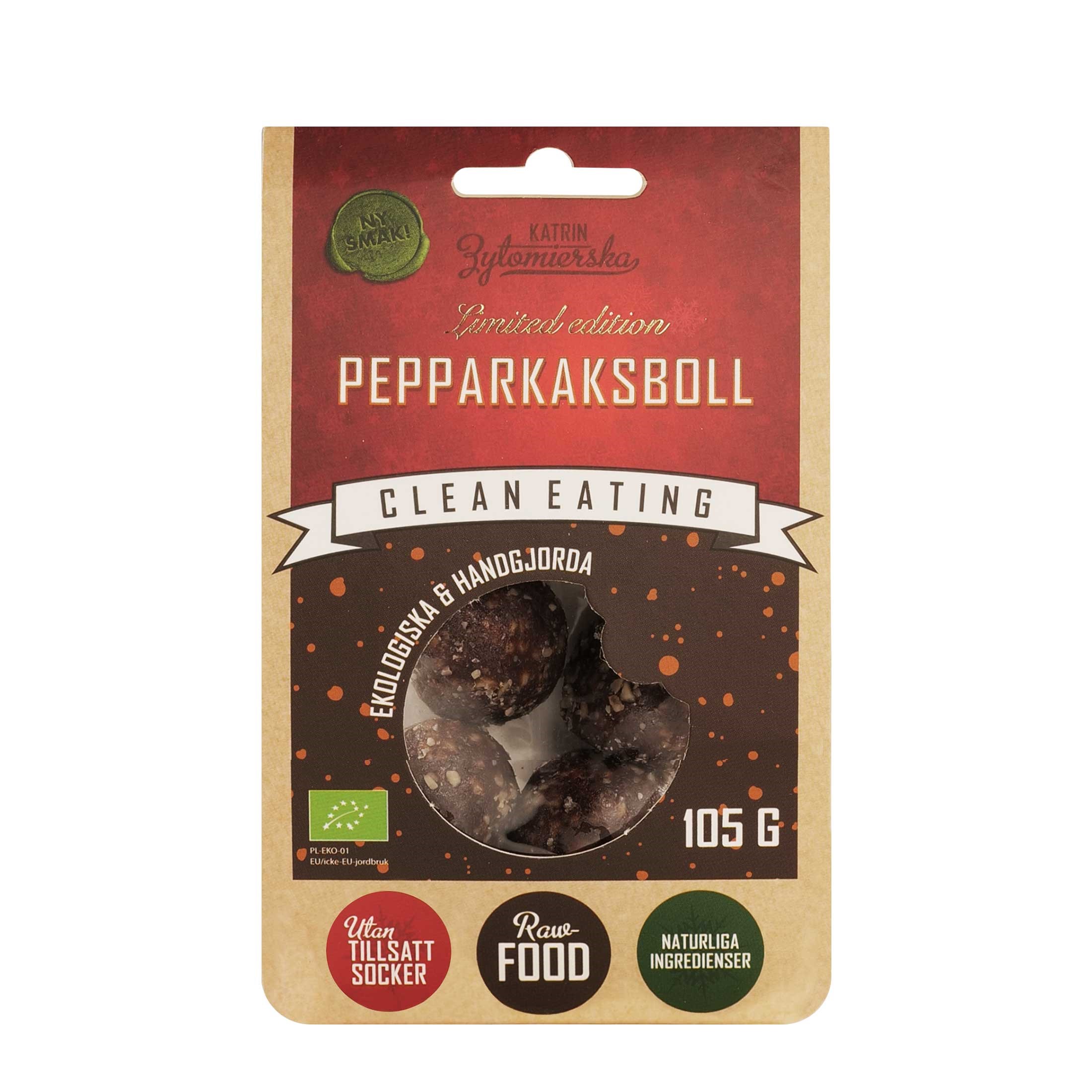 Clean Eating Pepparkaksboll 105 g