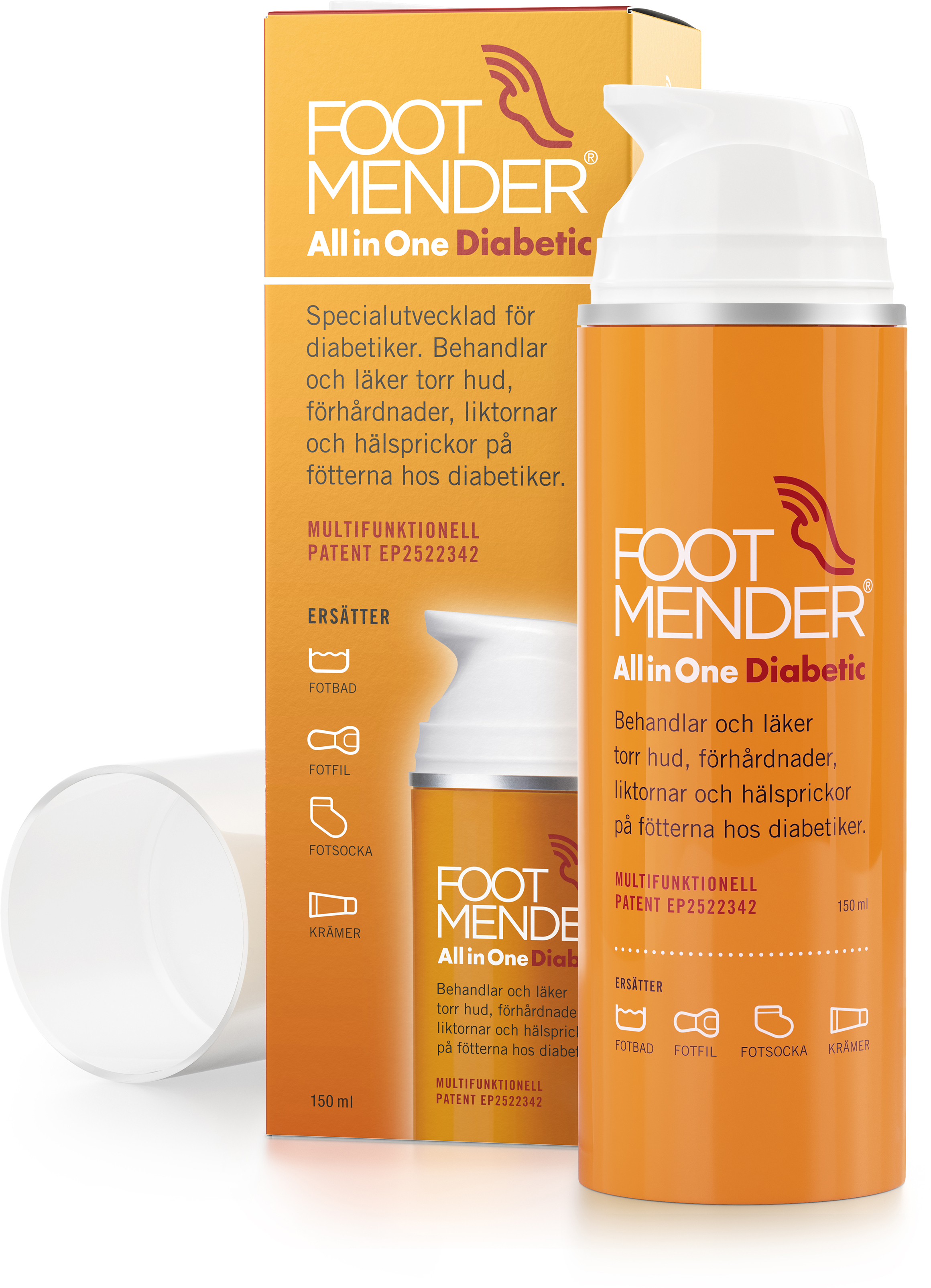 Footmender All In One Fotkräm för diabetiker 150 ml