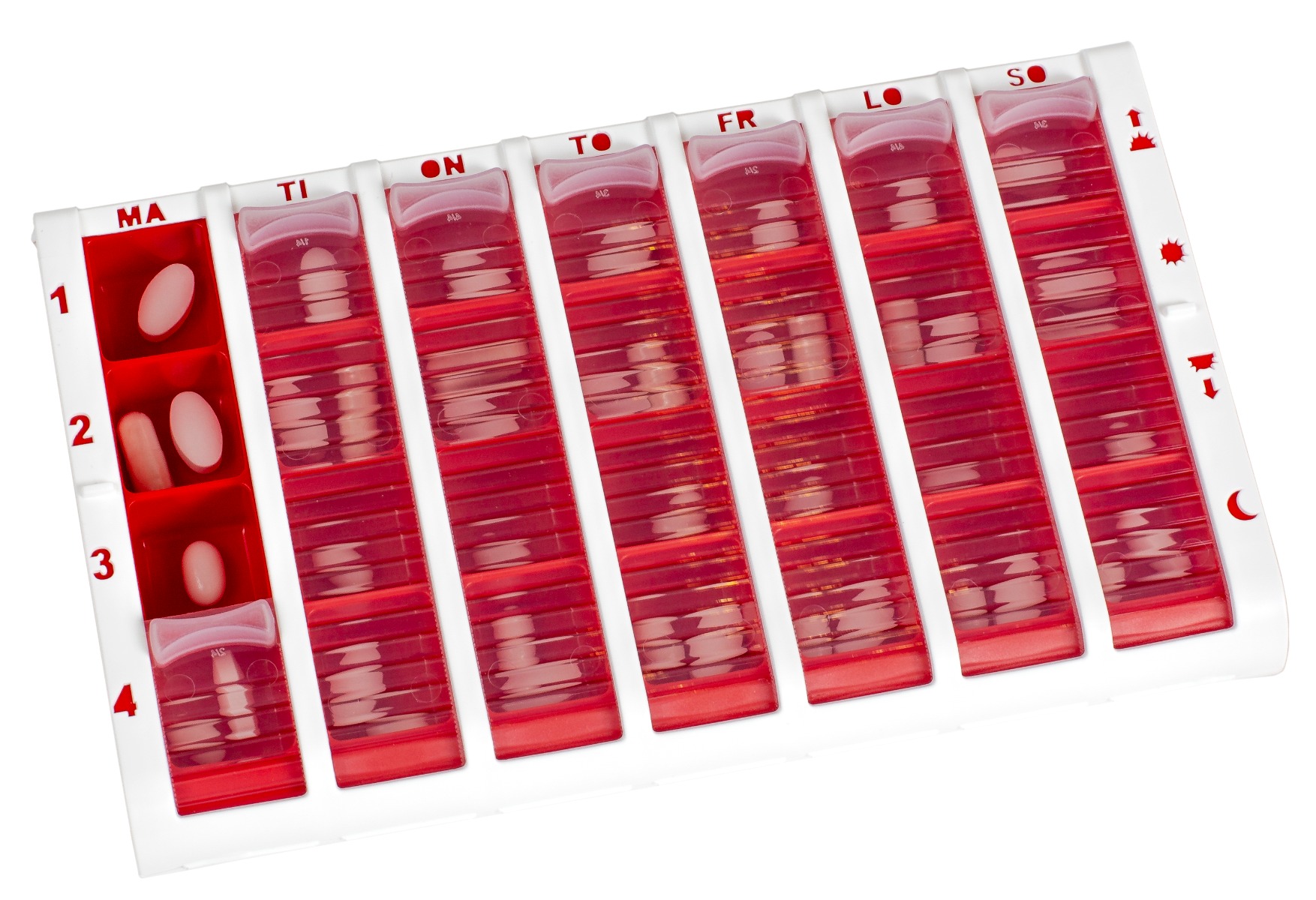 Schine Pill Box L pillerförvaring röd 1 st