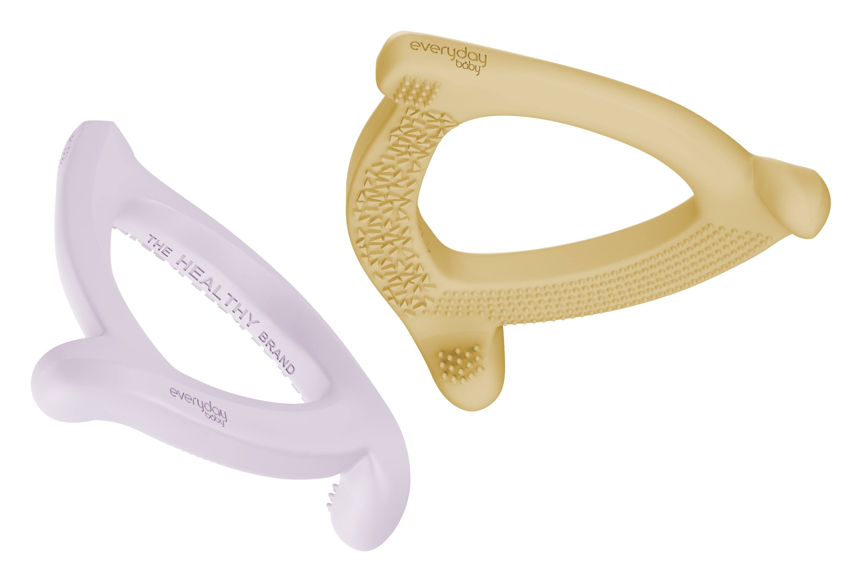Everyday Baby Bitring Silikon Mix Light Lavendel & Soft Yellow 2 st