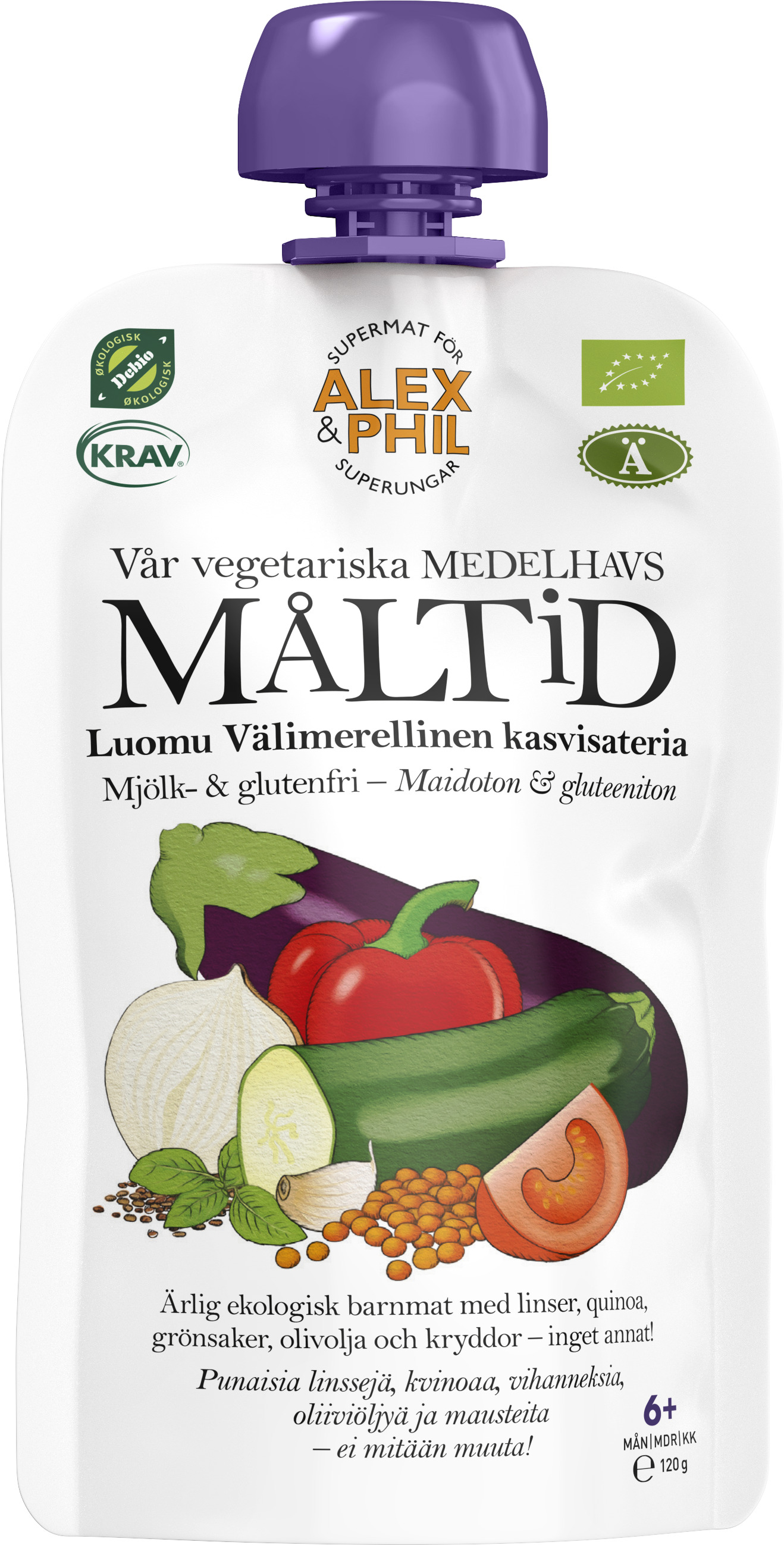 Alex & Phil Vegetarisk Medelhavsmåltid 120 g