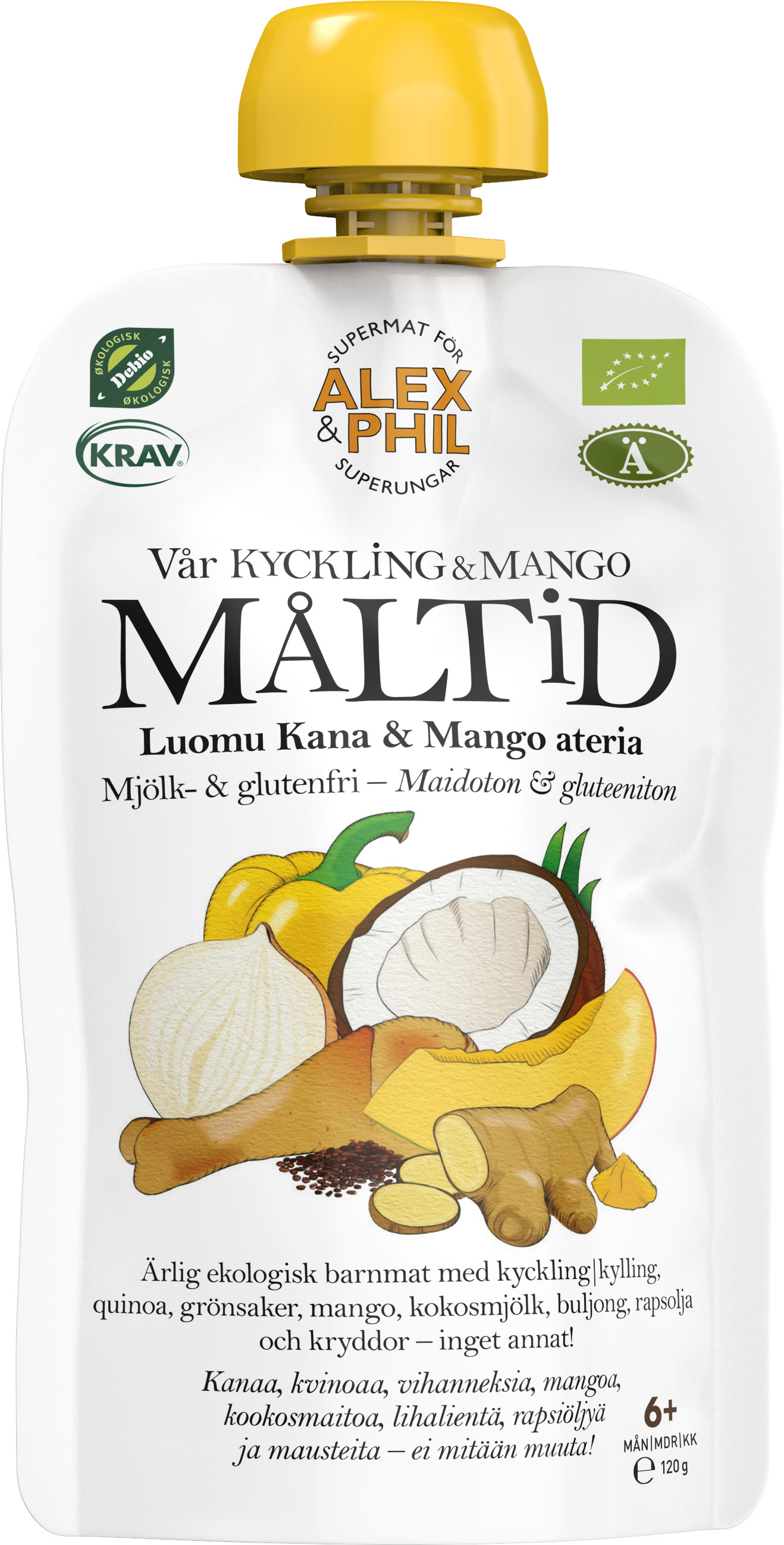 Alex & Phil Måltid Kycklig & Mango 120 g