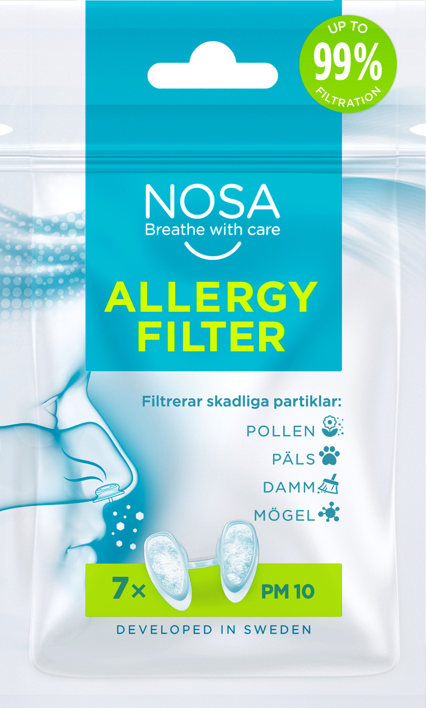 NOSA Allergy Filter Large 7 st